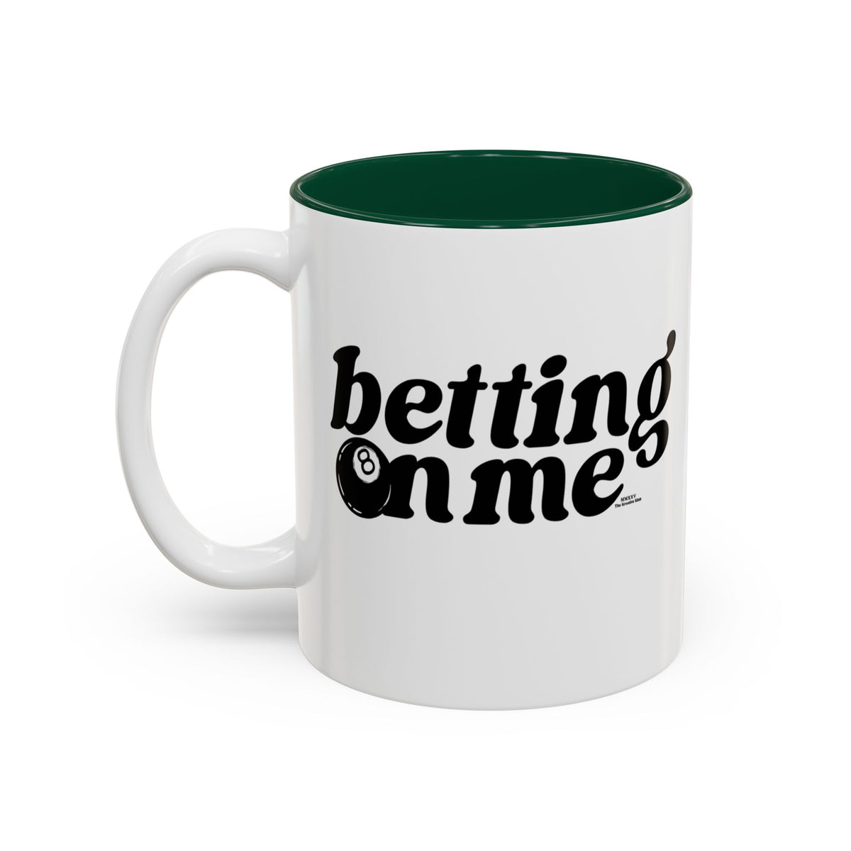 Betting on Me 8-Ball Accent Mug | Motivational Coffee Mug for Creators & Entrepreneurs (11oz/15oz)