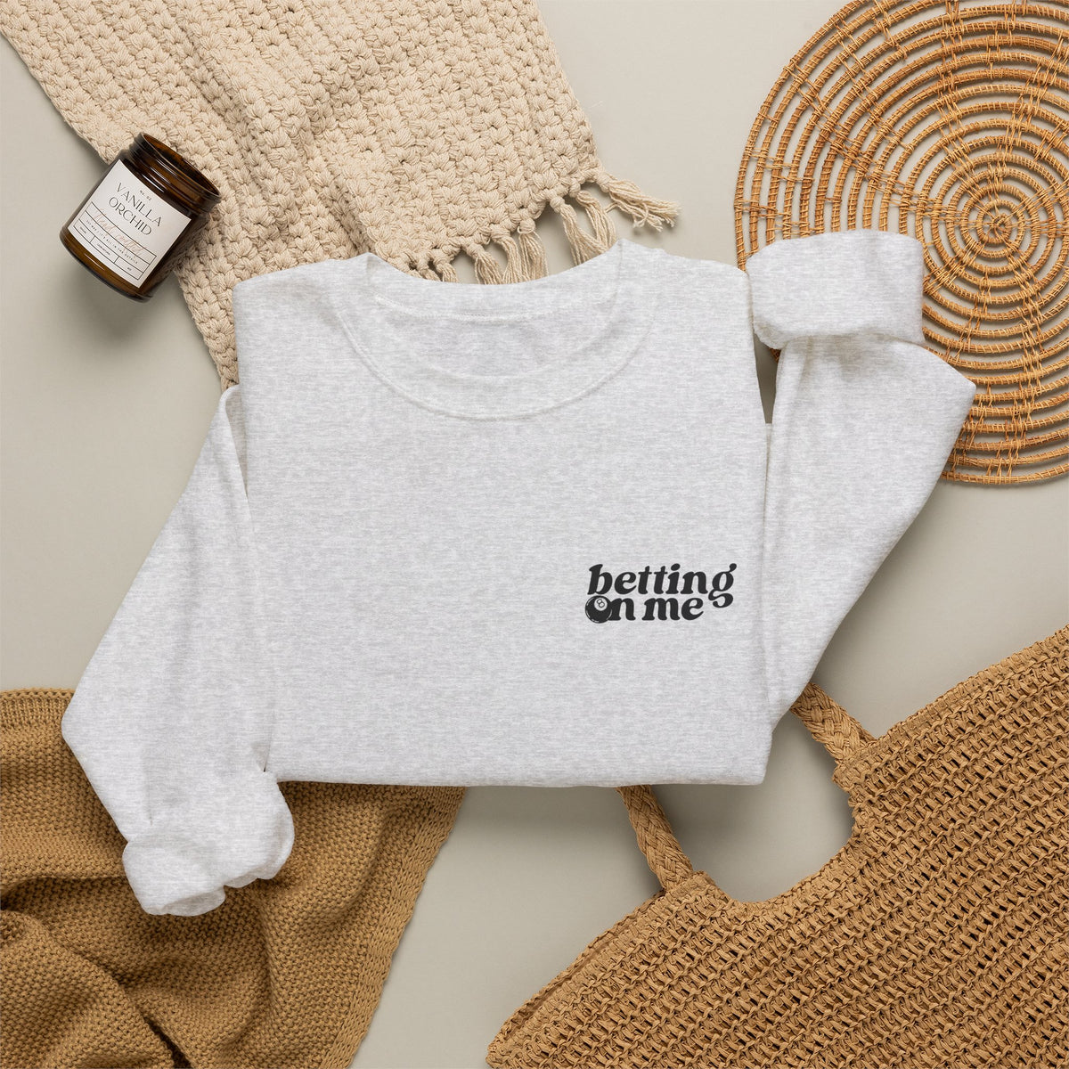 Betting on Me Magic 8 Ball Gildan 18000 Double Sided Sweatshirt