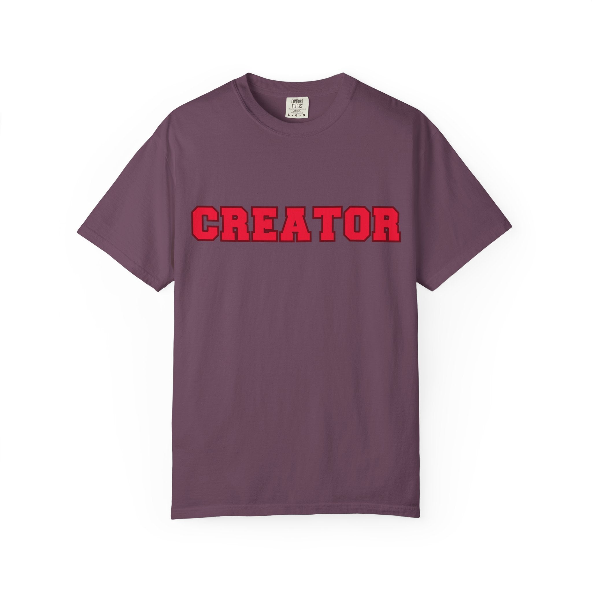 CREATOR Block Varsity Letters, Comfort Colors Tee
