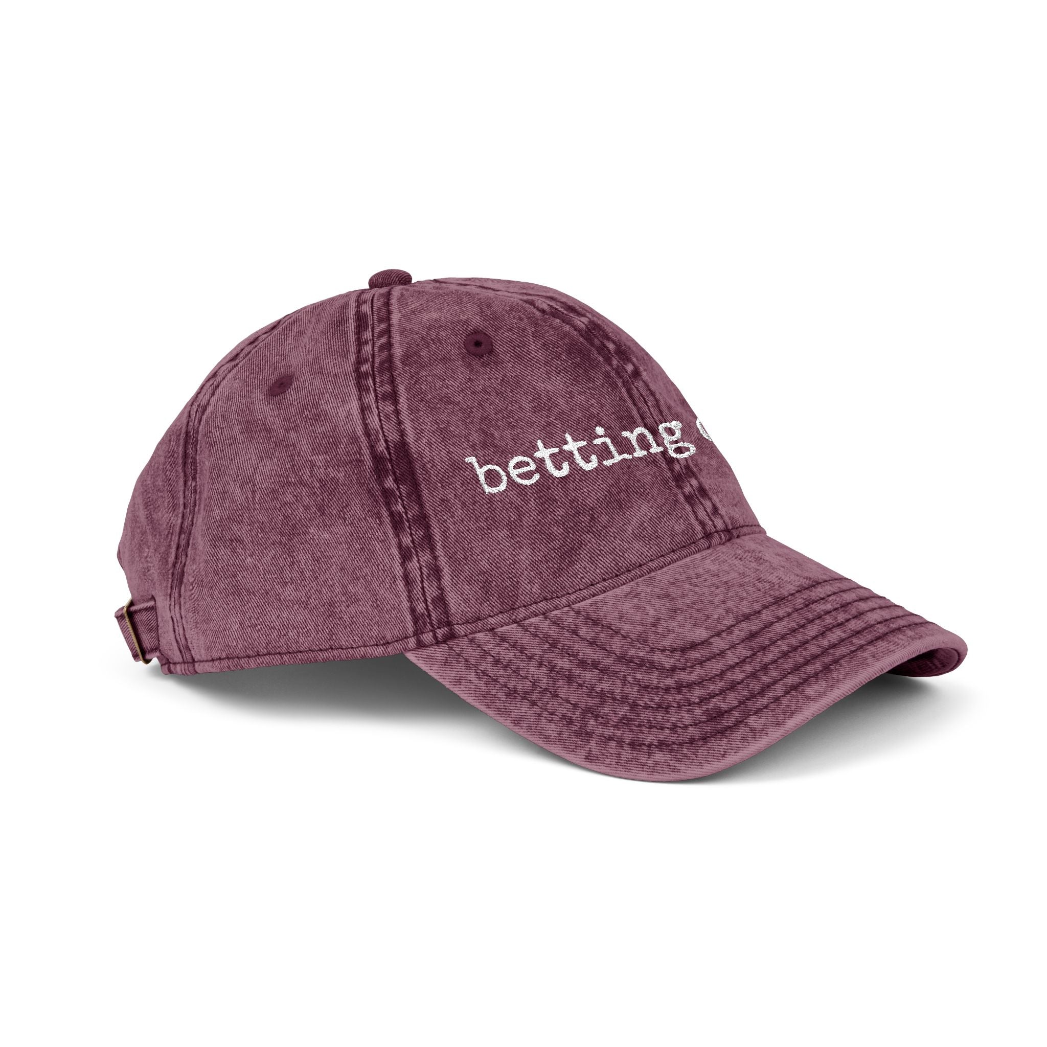 Vintage Embroidered Cap — "Betting On Me" Distressed Baseball Hat
