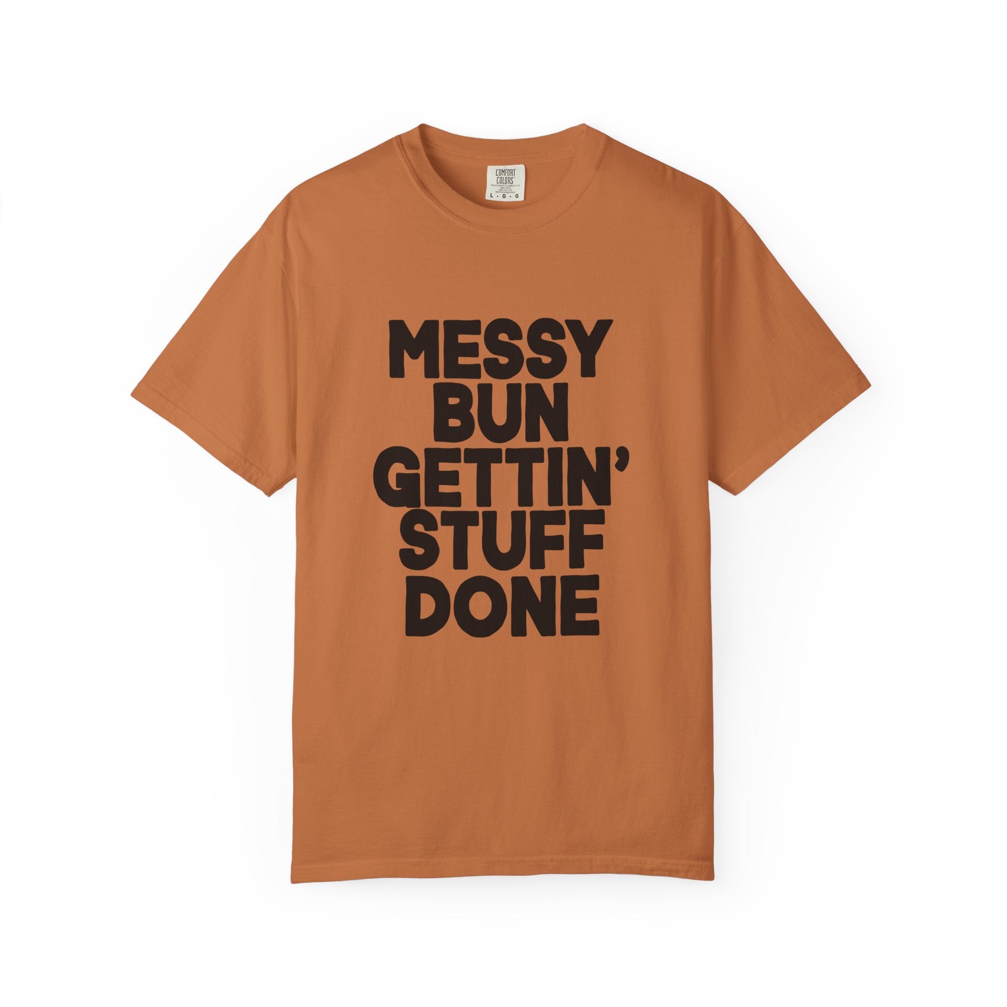 Messy Bun Shirt, Retro Productivity Graphic Tee for Women