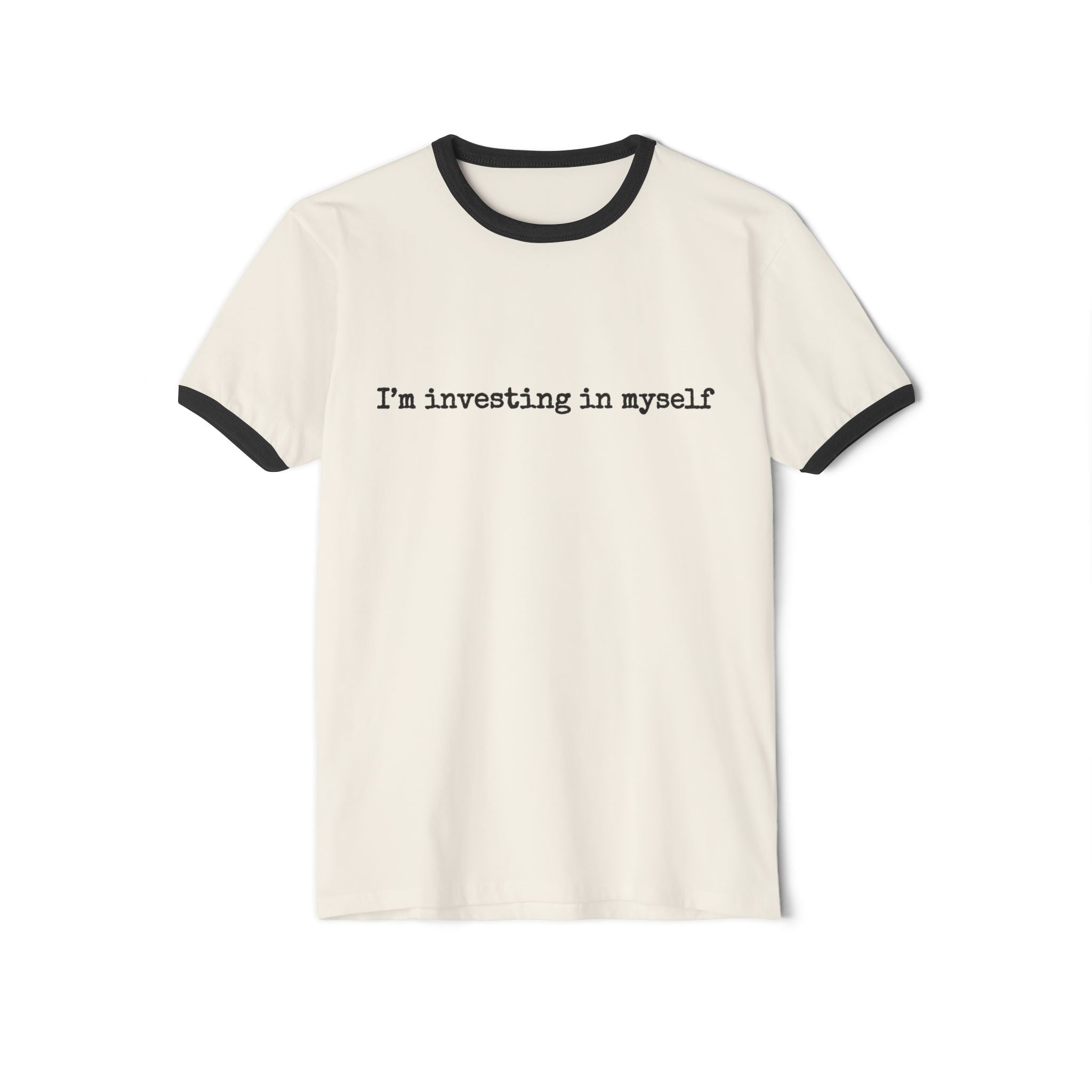 I'm Investing in Myself Retro Cotton Ringer Tee