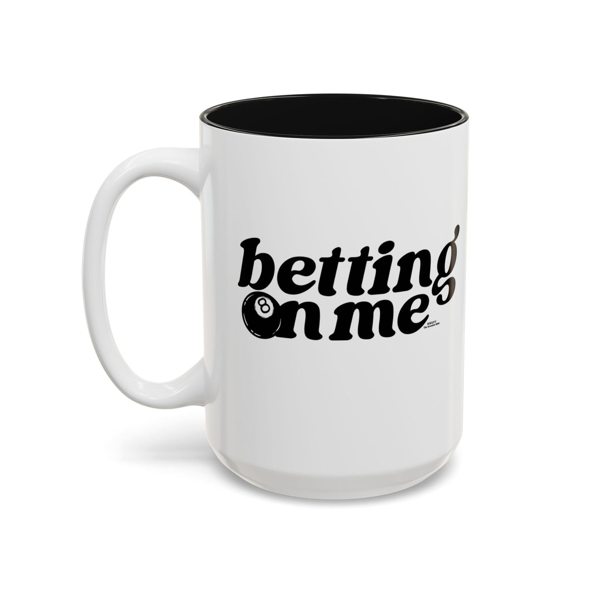 Betting on Me 8-Ball Accent Mug | Motivational Coffee Mug for Creators & Entrepreneurs (11oz/15oz)