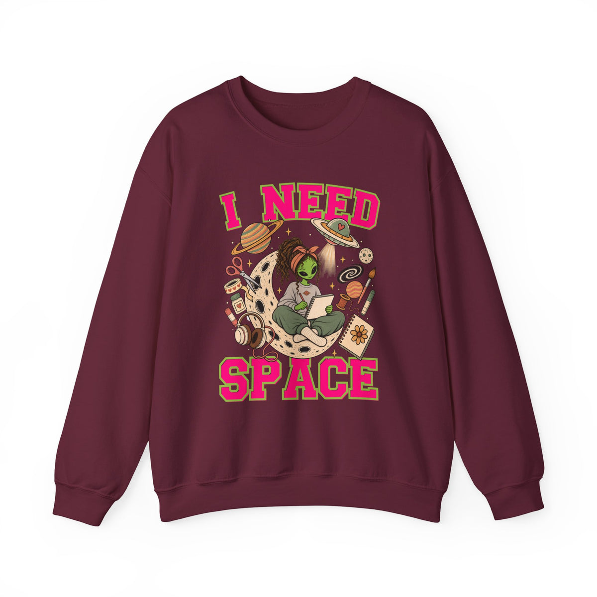 I Need Space Gildan Single Sided Sweatshirt