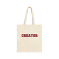 Creator Canvas Tote Bag — Natural Cotton Artist/Content Creator Market Tote
