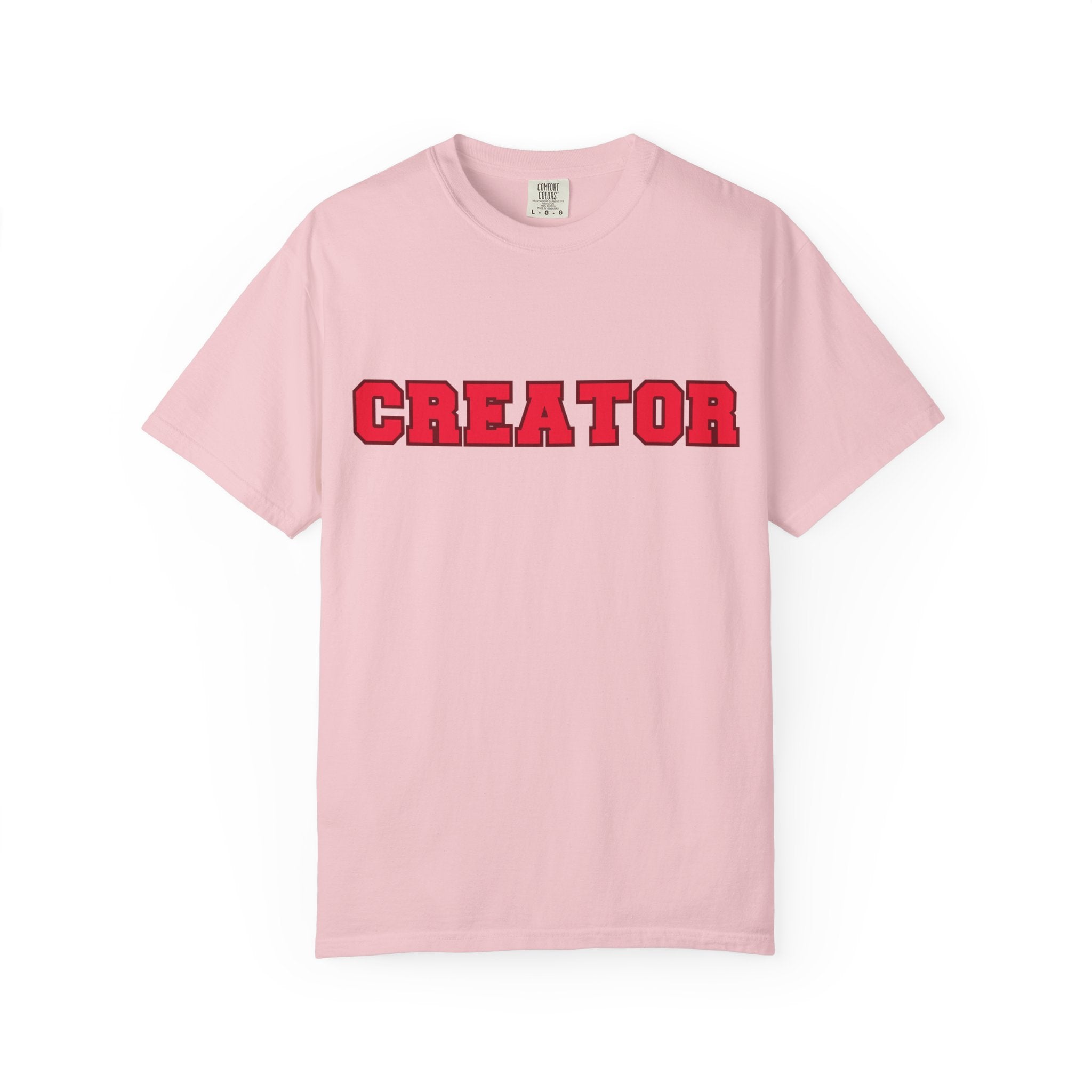 CREATOR Block Varsity Letters, Comfort Colors Tee