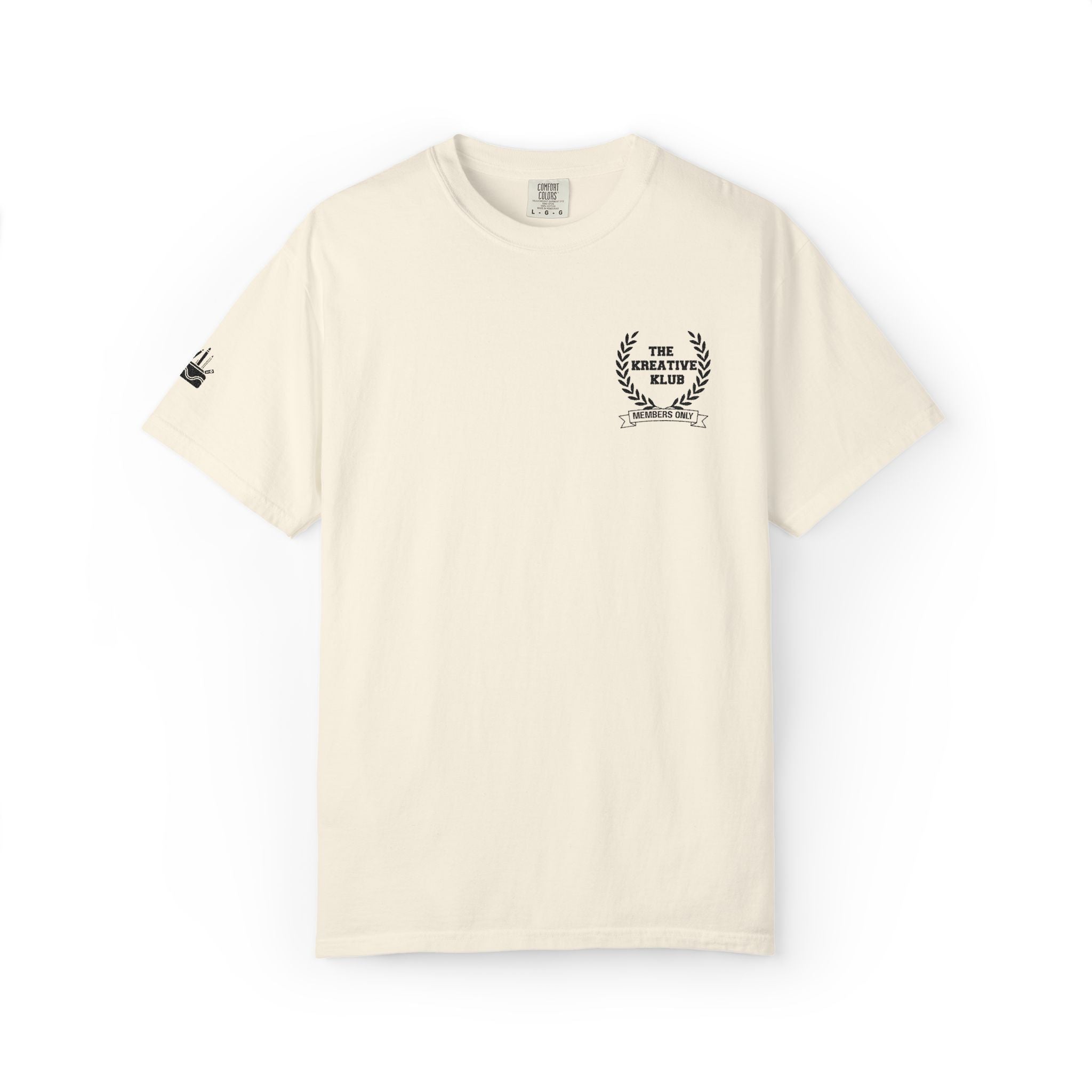 The Kreative Klub Members Only Embroidered (with sleeve) Comfort Colors Single Sided Tee