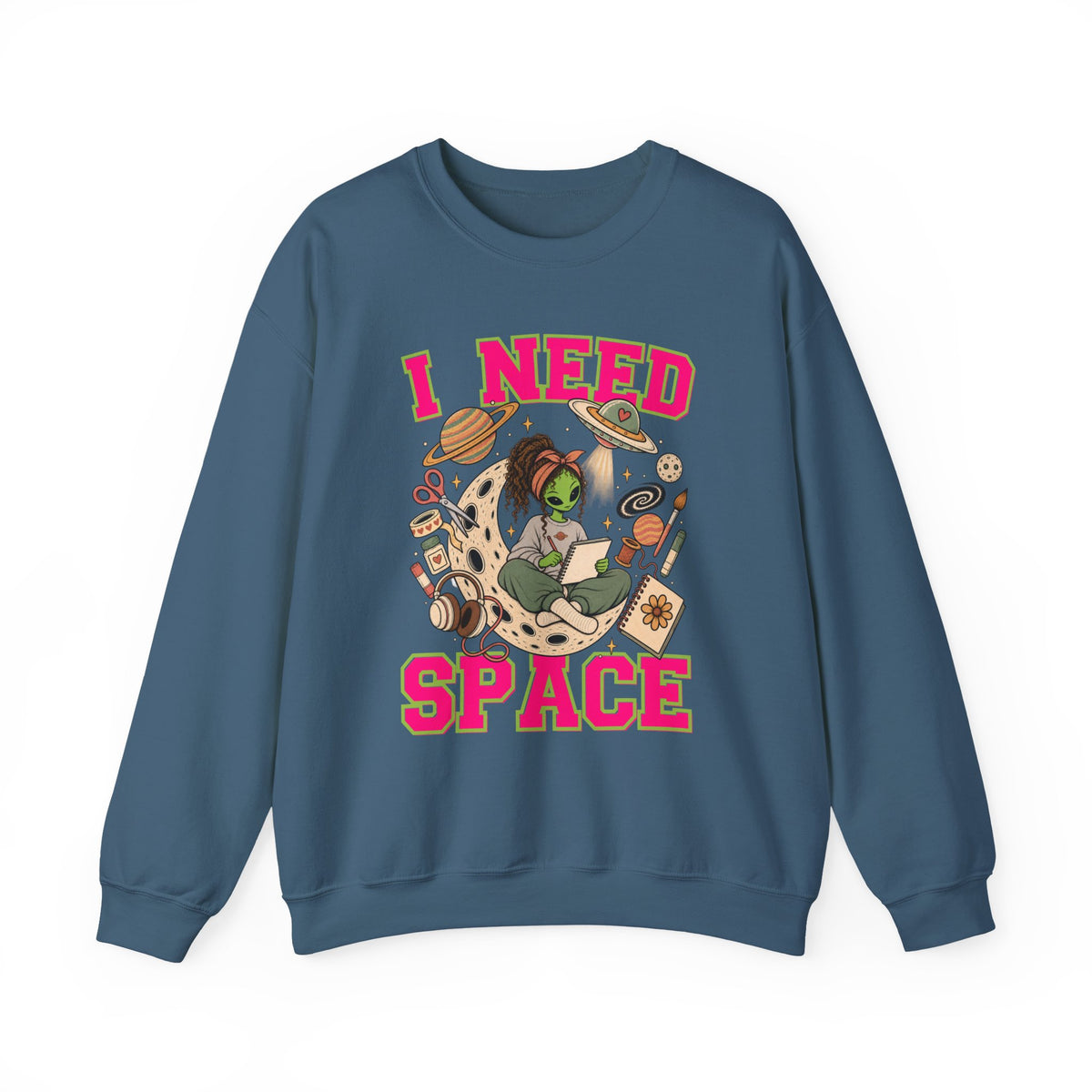 I Need Space Gildan Single Sided Sweatshirt