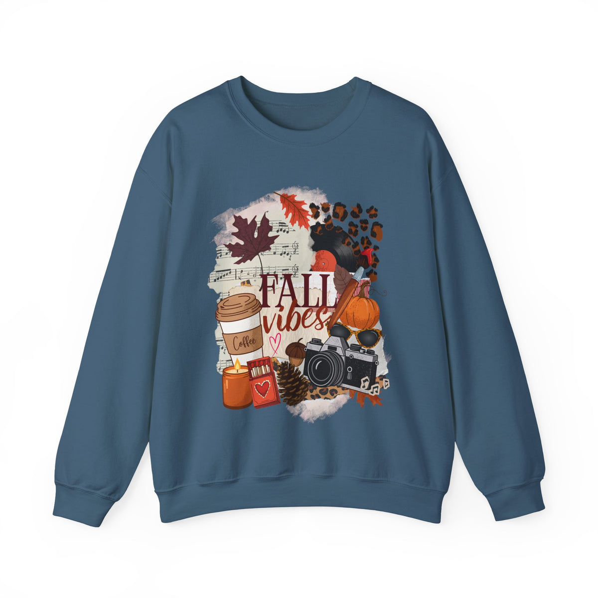 Fall Vibes Creative Girl Single Sided Gildan 18000 Sweatshirt