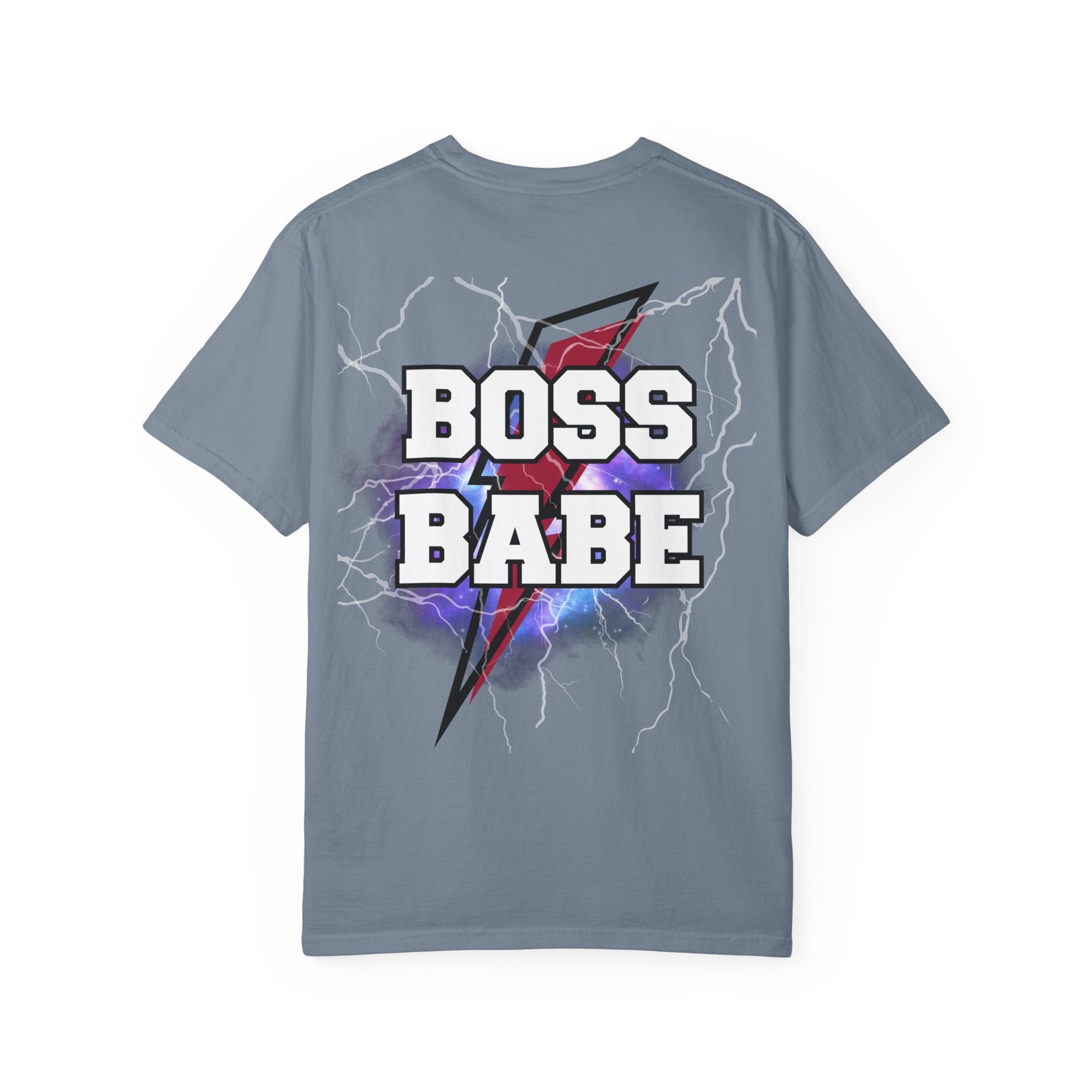 Hello My Name Is Custom Creator or Artist TShirt, Bold Creator Name Tag Tee with Boss Babe Back Print