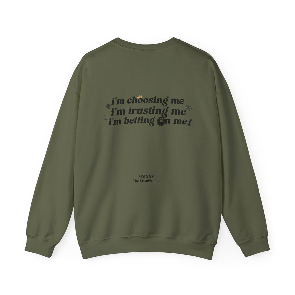 Betting on Me Magic 8 Ball Gildan 18000 Double Sided Sweatshirt