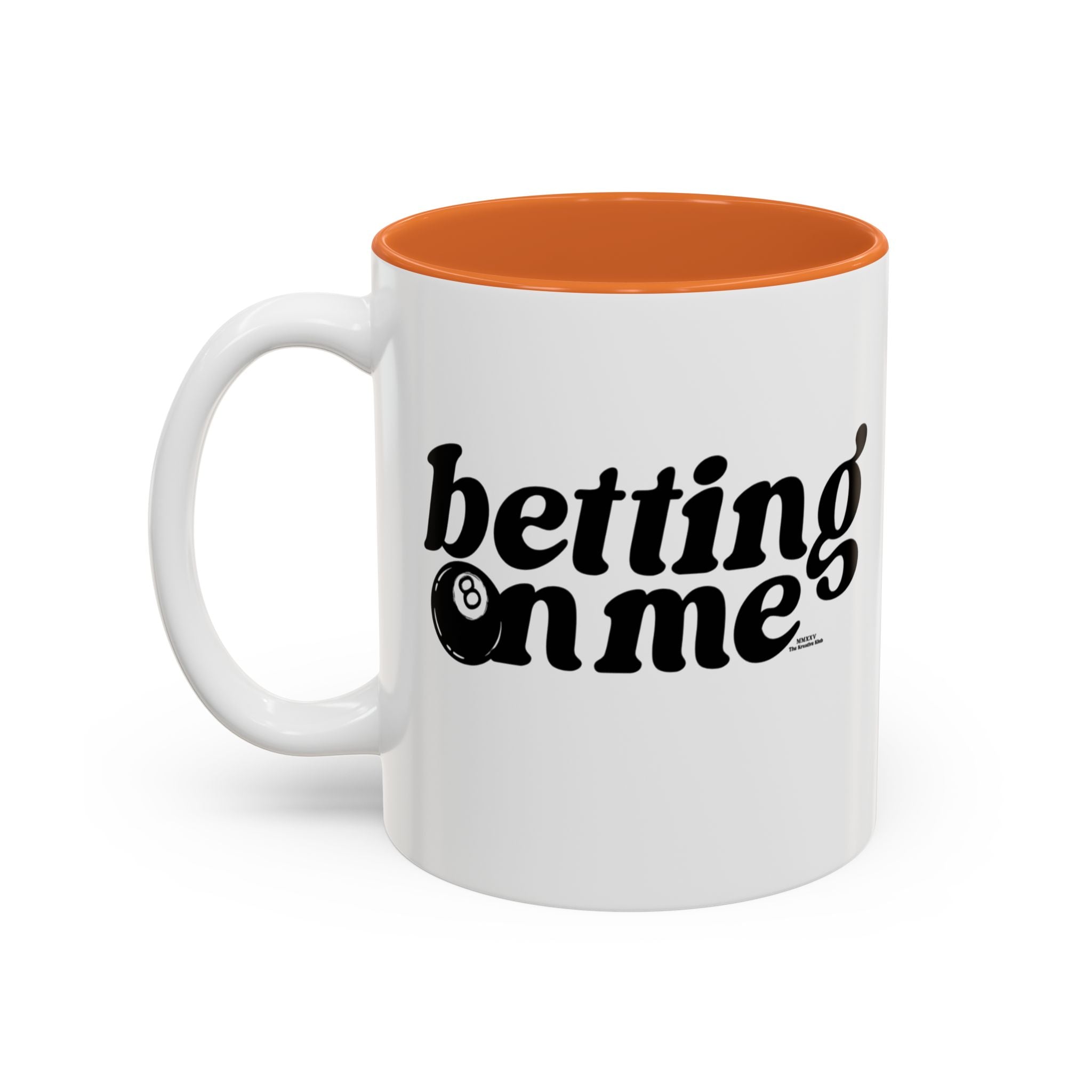 Betting on Me 8-Ball Accent Mug | Motivational Coffee Mug for Creators & Entrepreneurs (11oz/15oz)