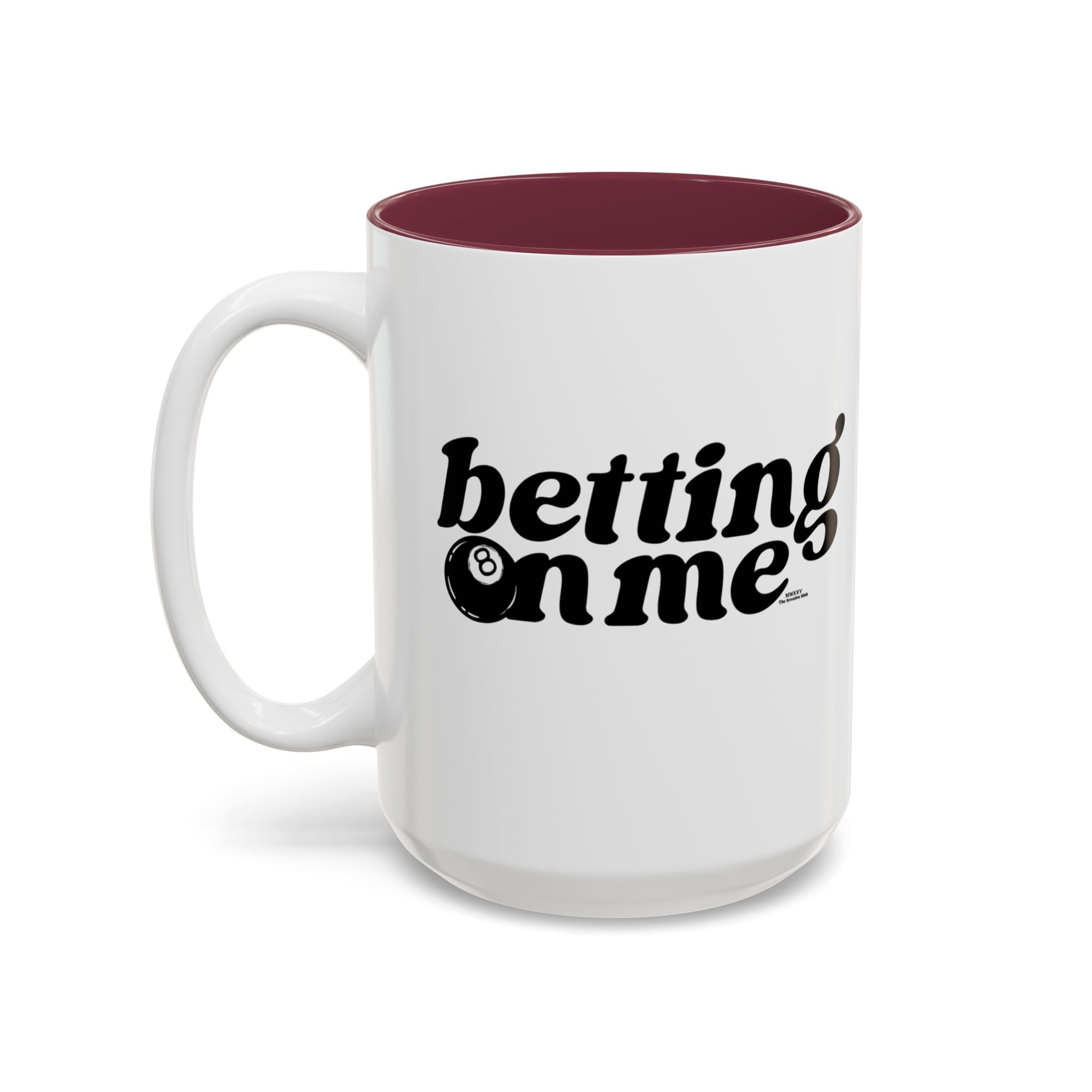 Betting on Me 8-Ball Accent Mug | Motivational Coffee Mug for Creators & Entrepreneurs (11oz/15oz)