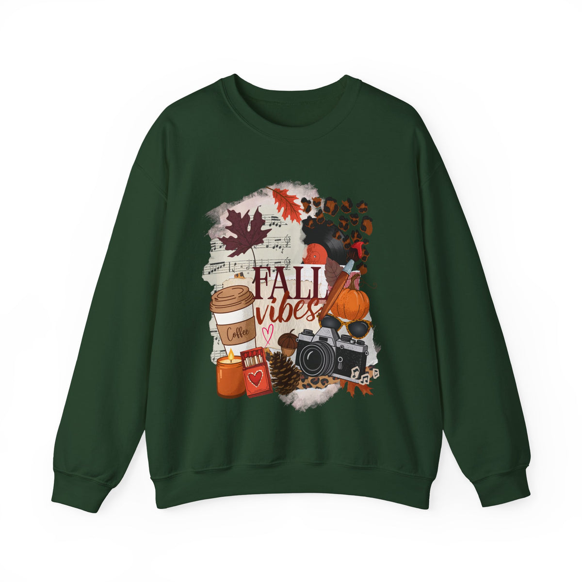Fall Vibes Creative Girl Single Sided Gildan 18000 Sweatshirt