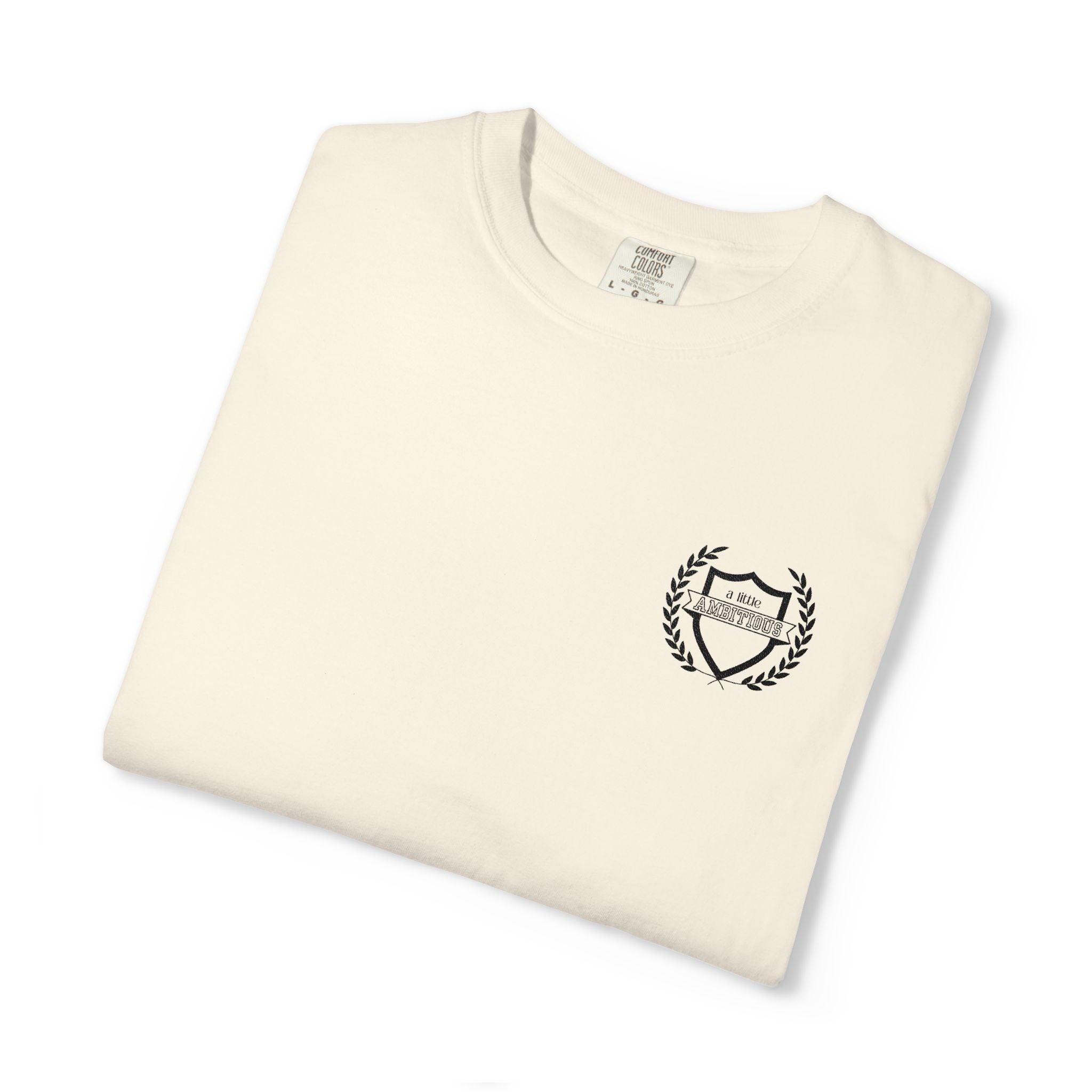 A Little Ambitious Shirt Embroidered Comfort Colors Single Sided Tee