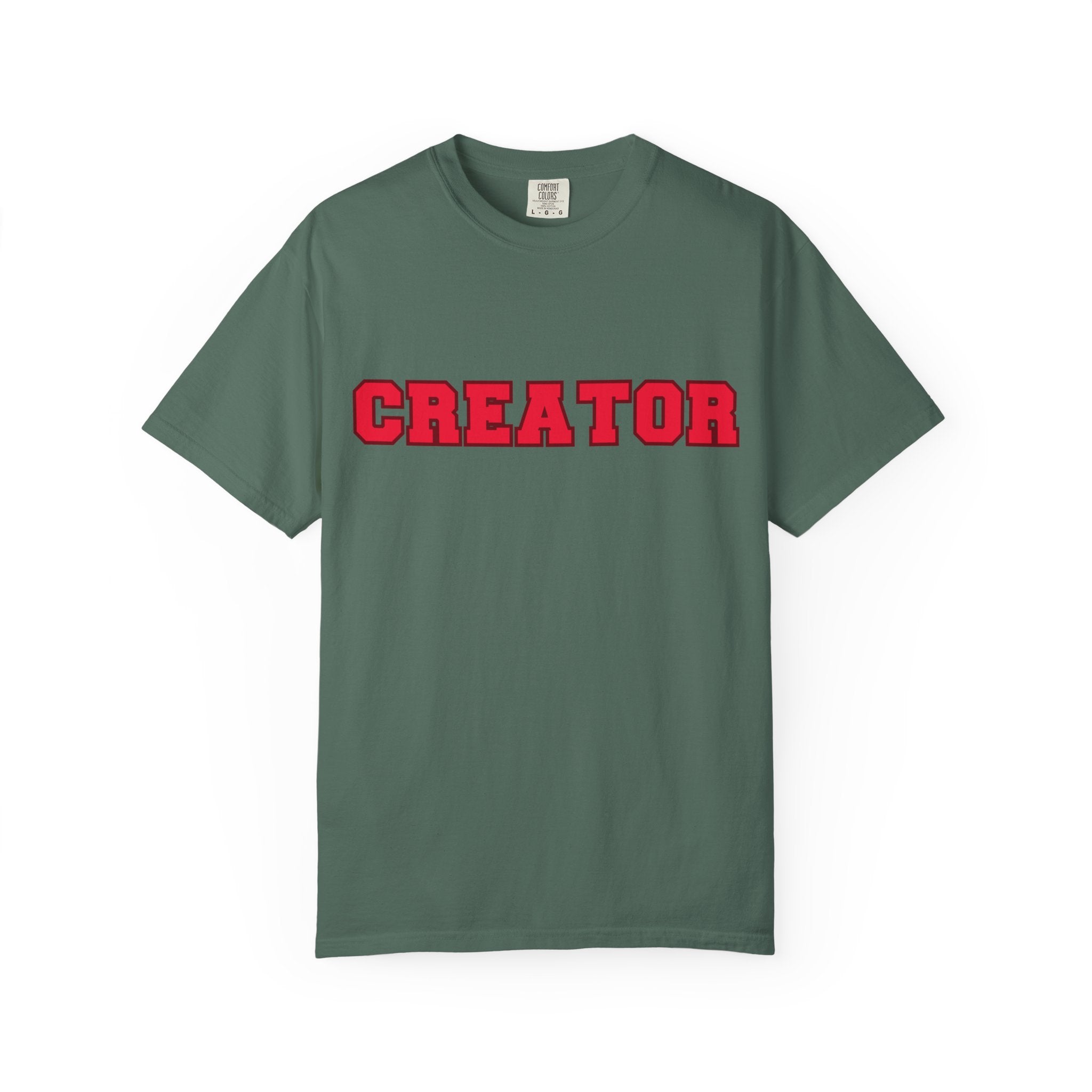 CREATOR Block Varsity Letters, Comfort Colors Tee