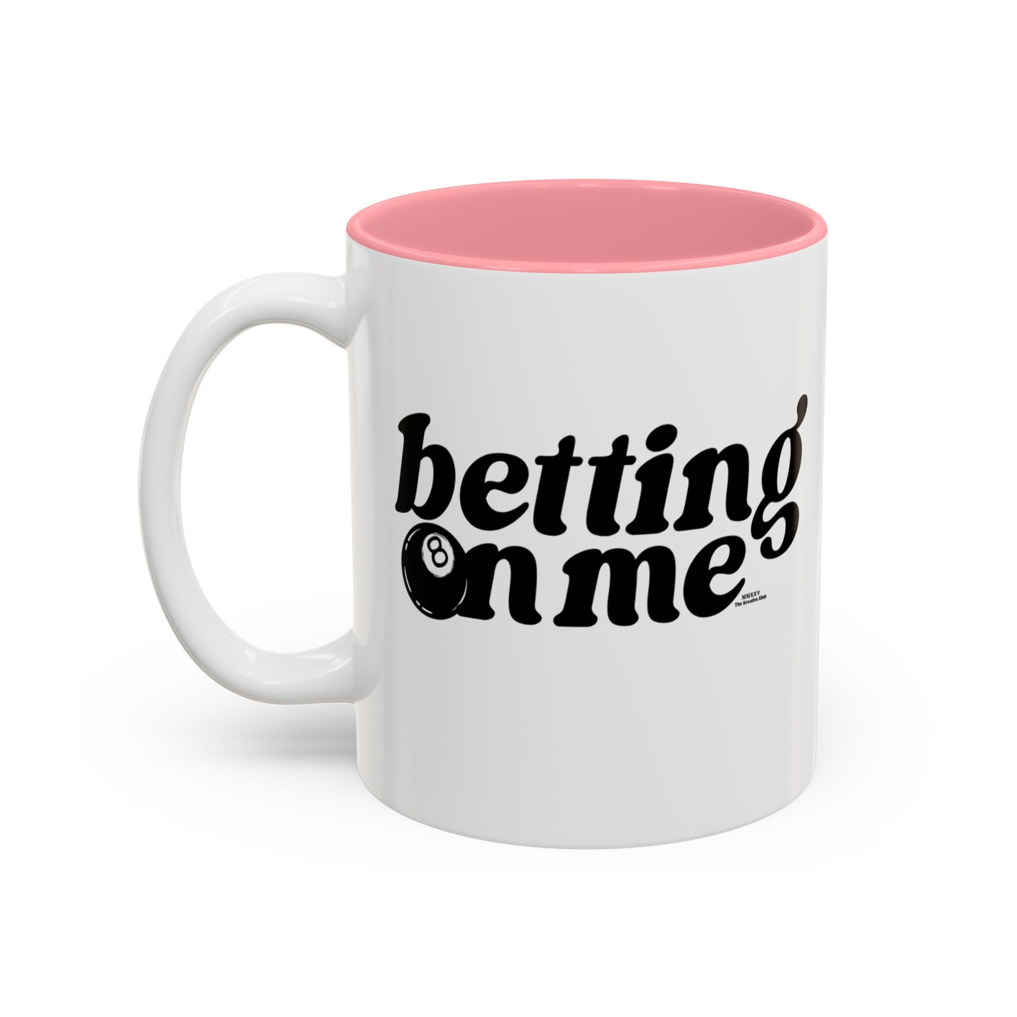Betting on Me 8-Ball Accent Mug | Motivational Coffee Mug for Creators & Entrepreneurs (11oz/15oz)