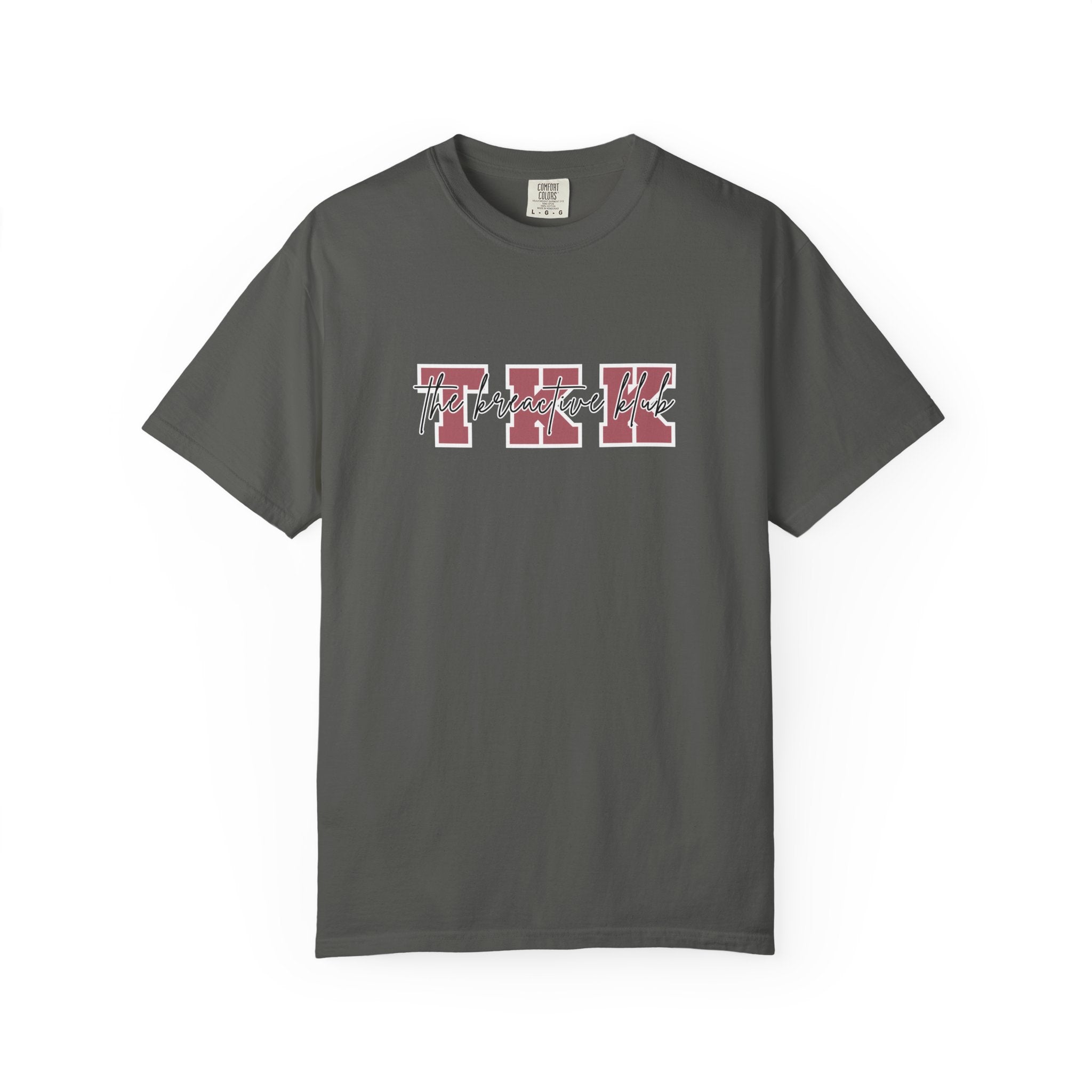 TKK Block Initials (Pink & White) Comfort Colors  Single Sided Tee