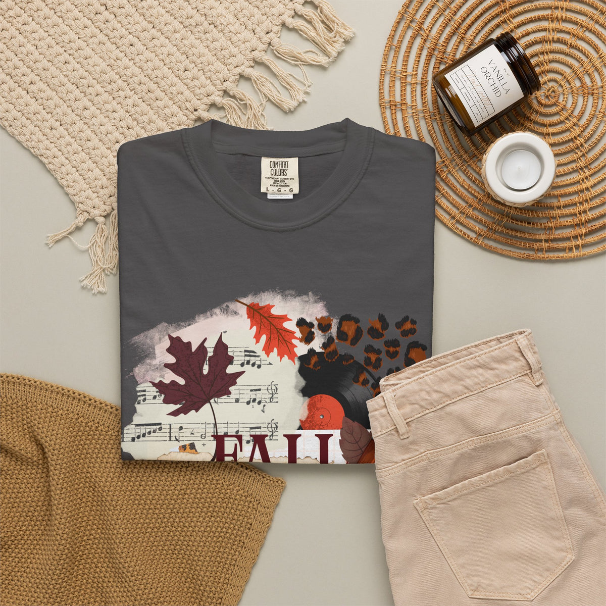 Fall Vibes Creative Girl Single Sided Comfort Colors Tee