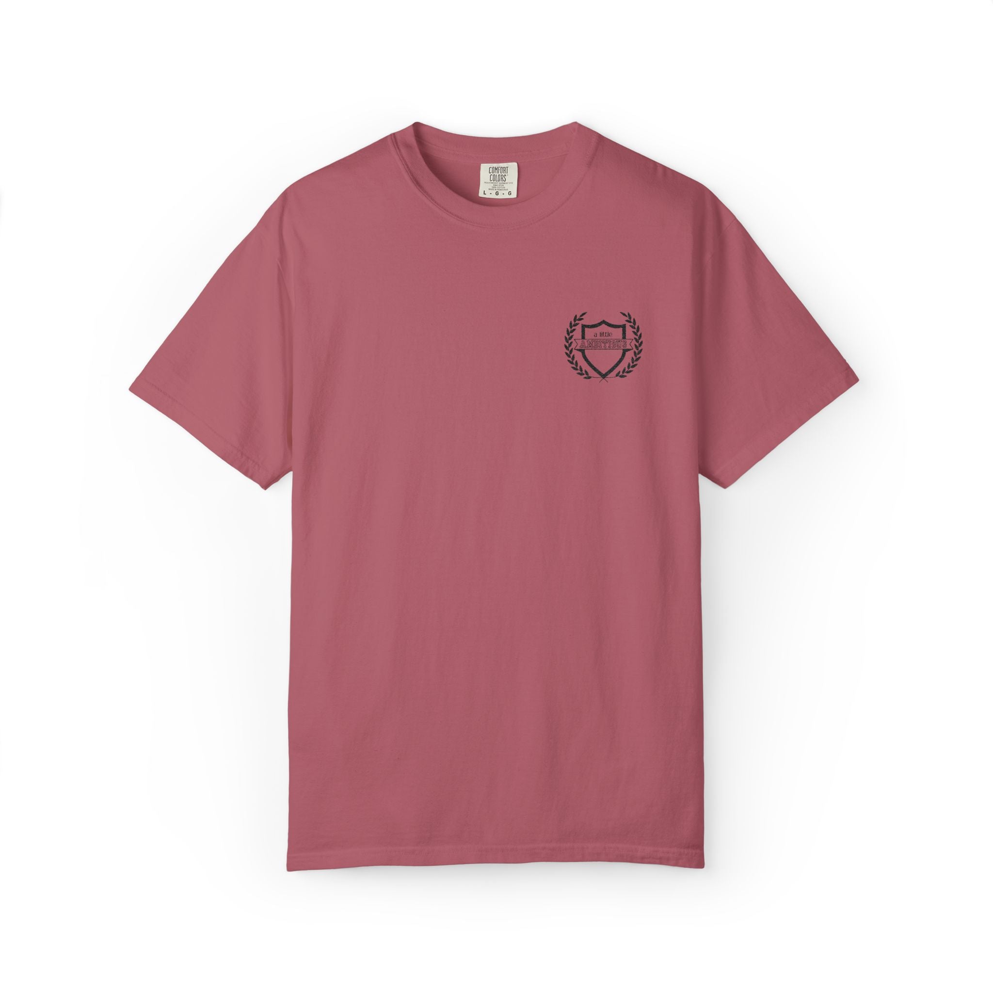 A Little Ambitious Shirt Embroidered Comfort Colors Single Sided Tee