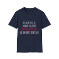 I’m Just a Girl With Big Goals & Dope Ideas T-Shirt for Women | Gildan 6400 Softstyle Graphic Tee, Entrepreneur Creator Shirt, Motivational Gift