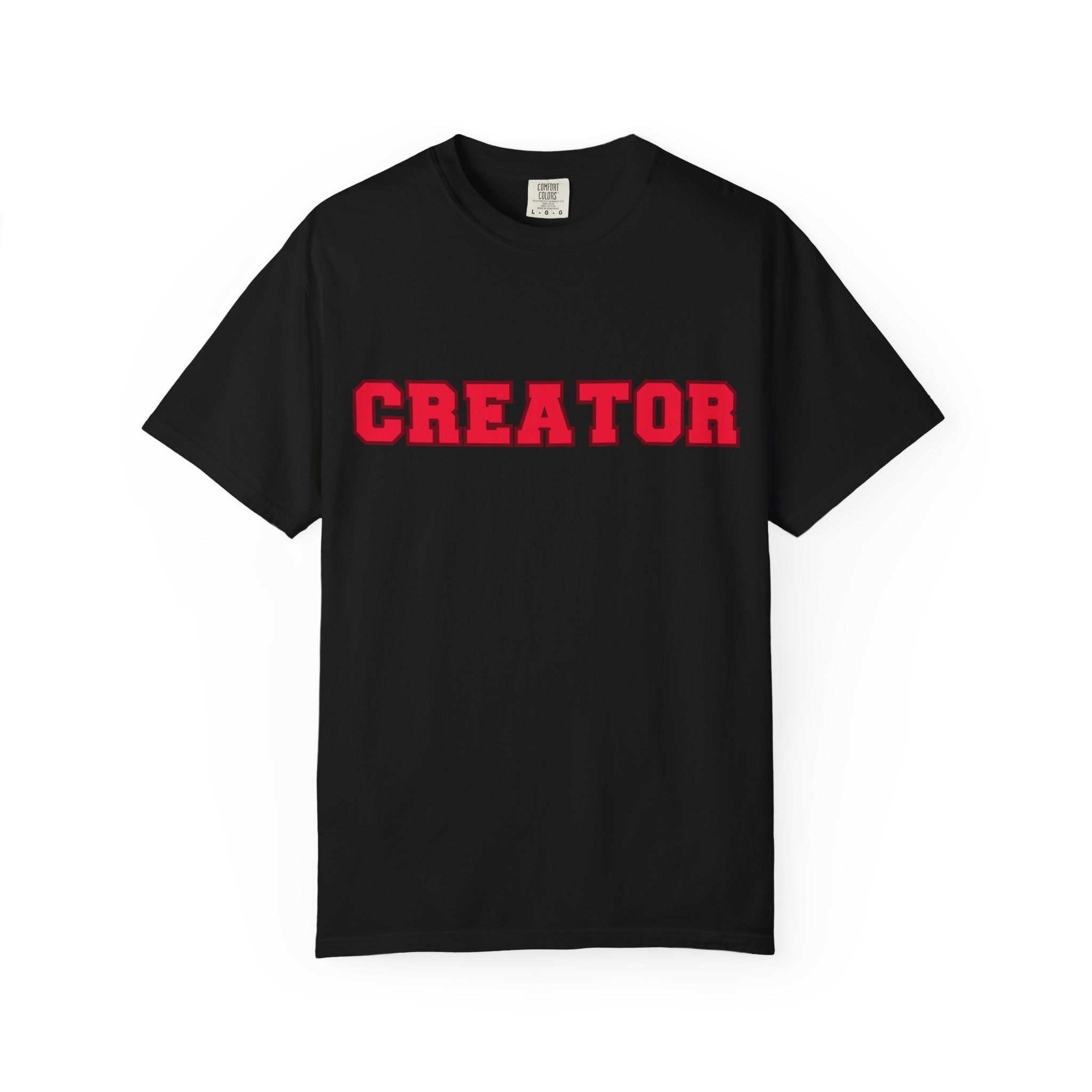 CREATOR Block Varsity Letters, Comfort Colors Tee