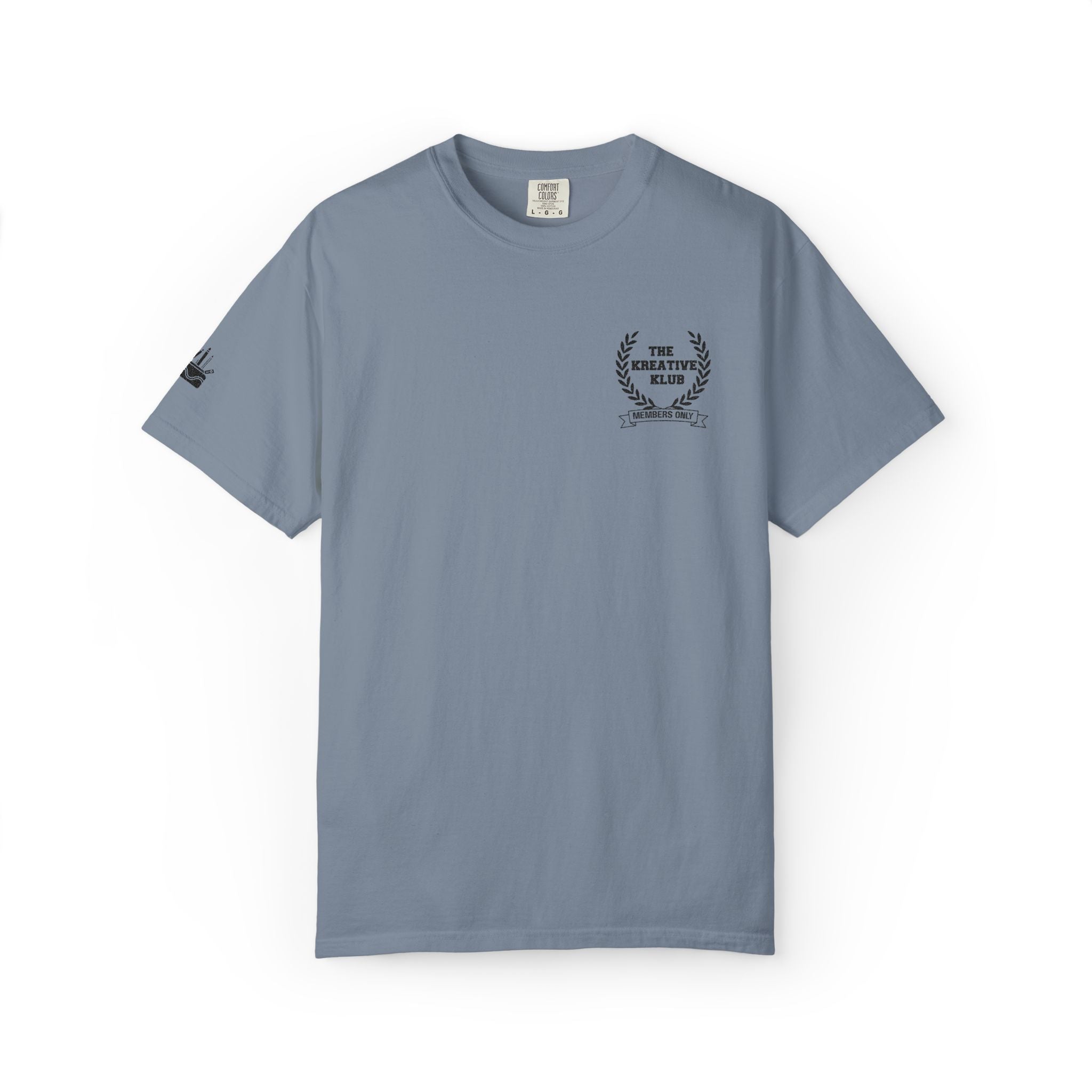 The Kreative Klub Members Only Embroidered (with sleeve) Comfort Colors Single Sided Tee