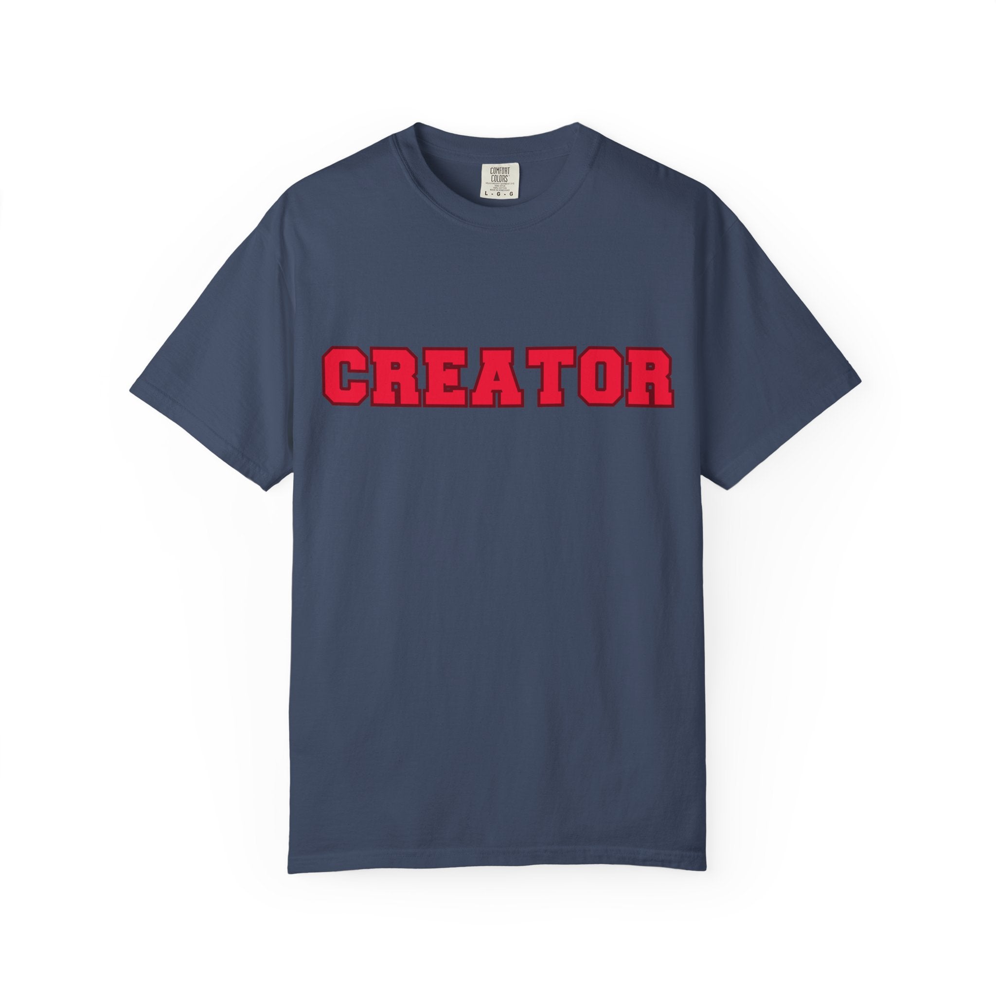 CREATOR Block Varsity Letters, Comfort Colors Tee