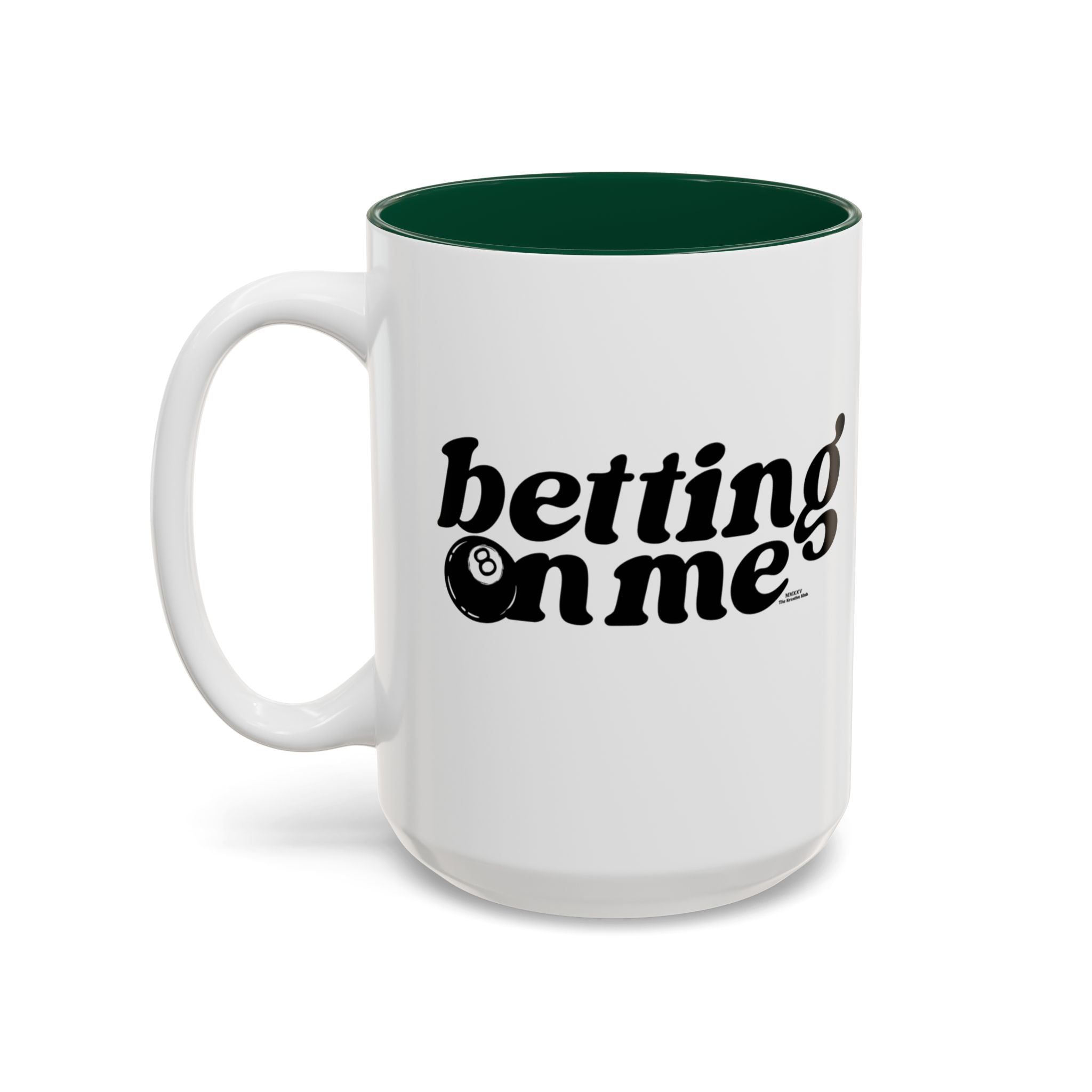 Betting on Me 8-Ball Accent Mug | Motivational Coffee Mug for Creators & Entrepreneurs (11oz/15oz)