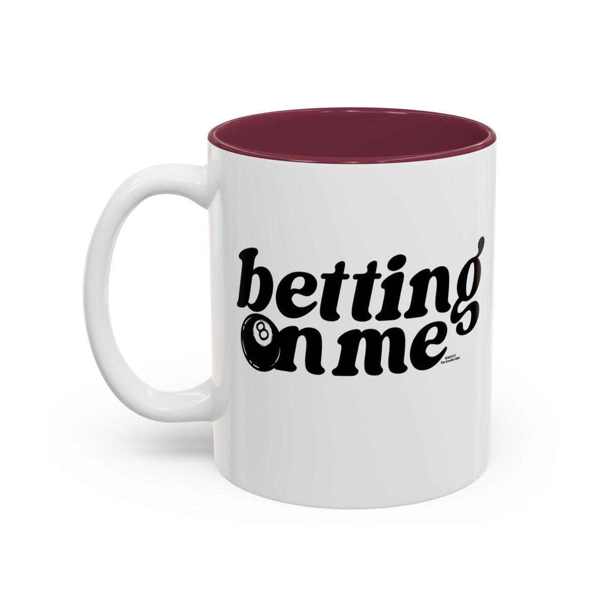 Betting on Me 8-Ball Accent Mug | Motivational Coffee Mug for Creators & Entrepreneurs (11oz/15oz)