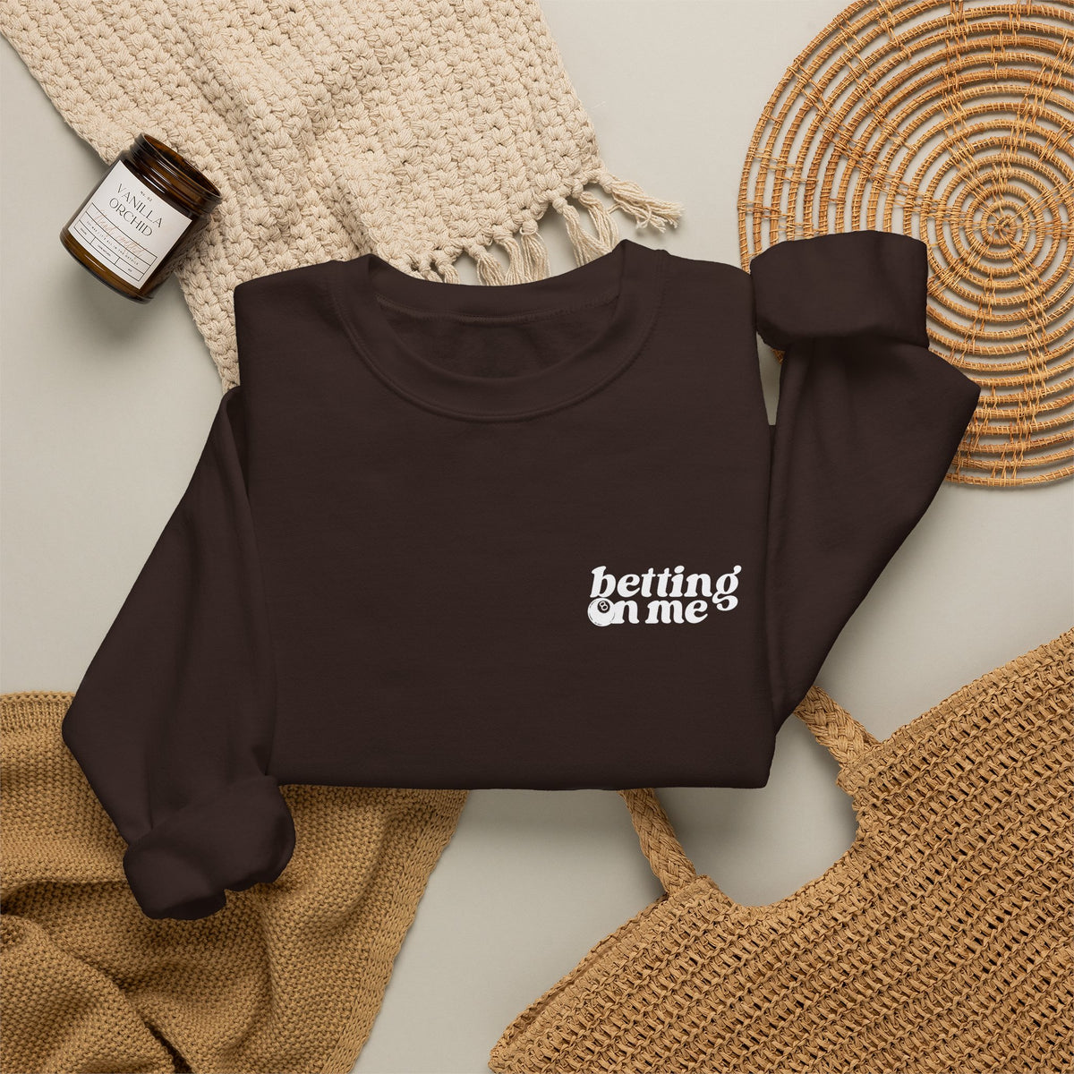 Betting on Me Magic 8 Ball Gildan 18000 Double Sided Sweatshirt