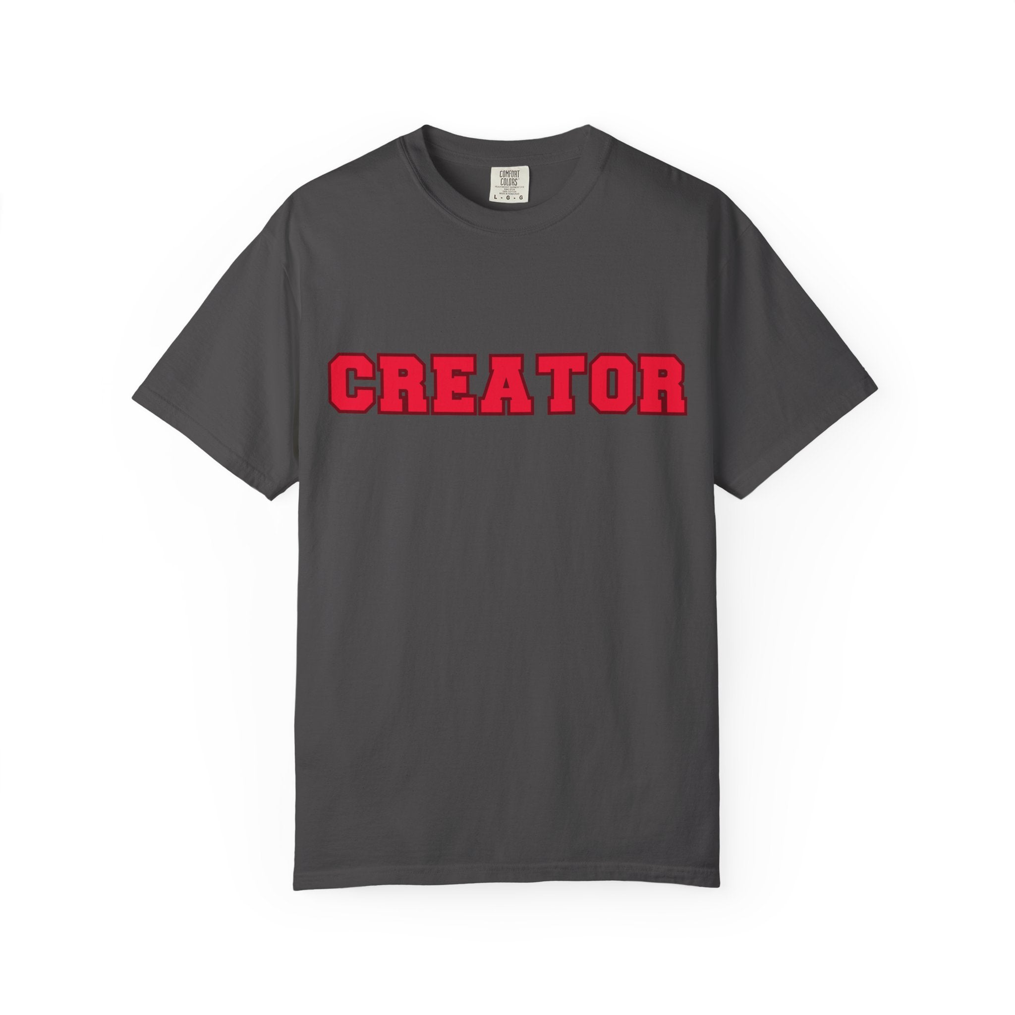CREATOR Block Varsity Letters, Comfort Colors Tee