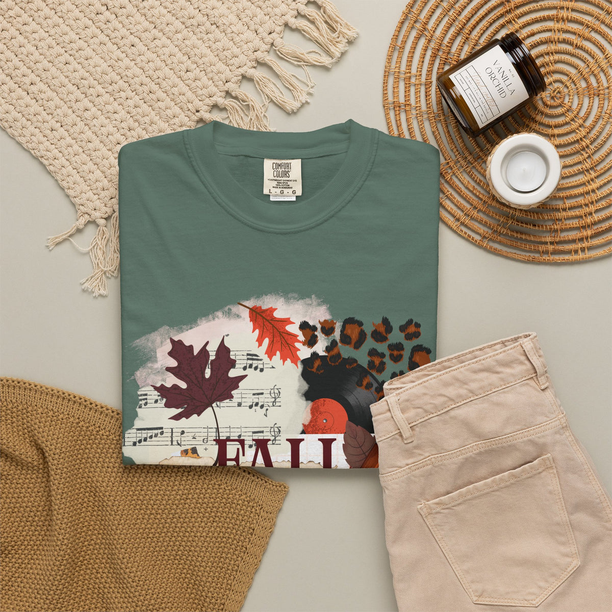 Fall Vibes Creative Girl Single Sided Comfort Colors Tee