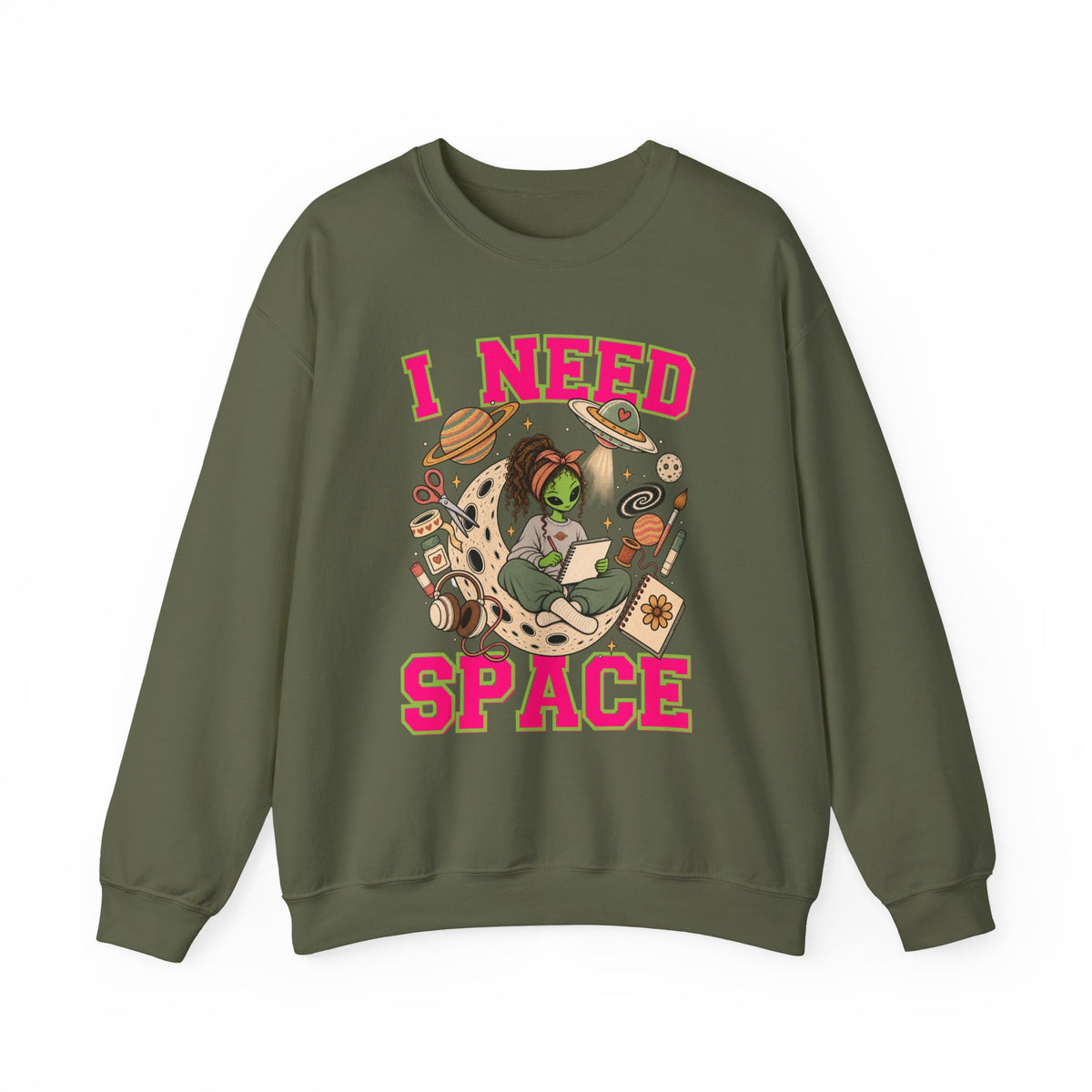 I Need Space Gildan Single Sided Sweatshirt