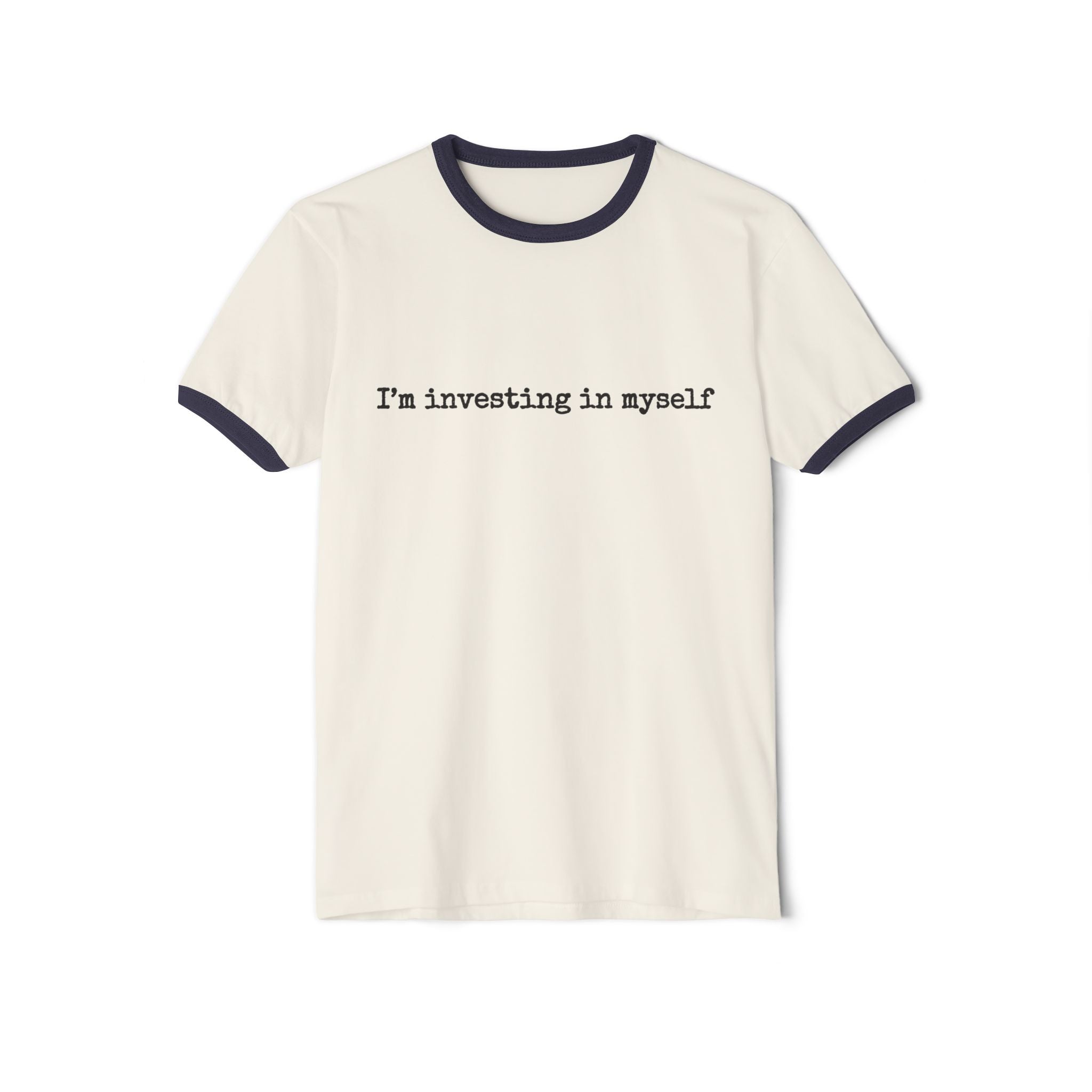 I'm Investing in Myself Retro Cotton Ringer Tee