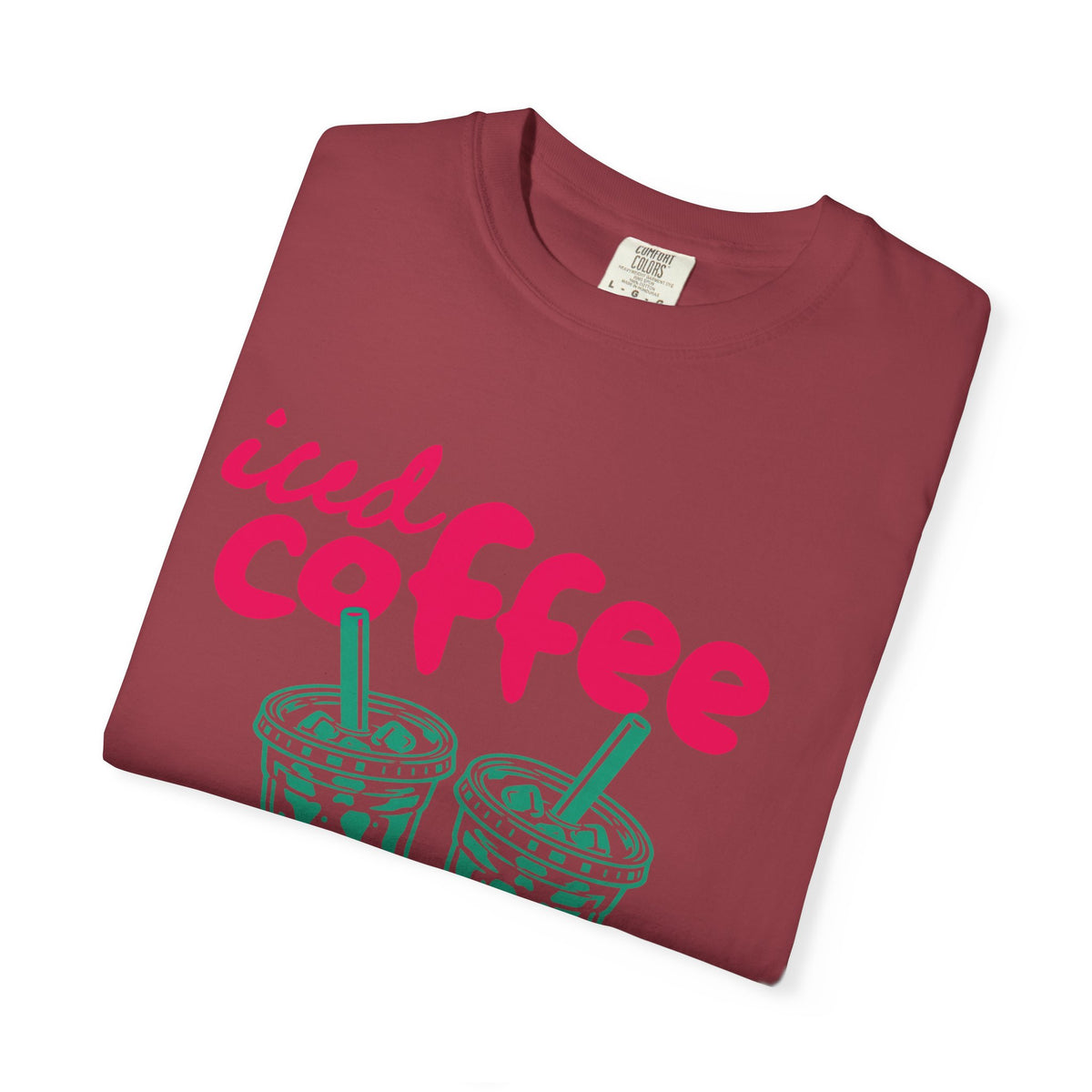 Iced Coffee and Craft Time Comfort Colors Single Sided Tee