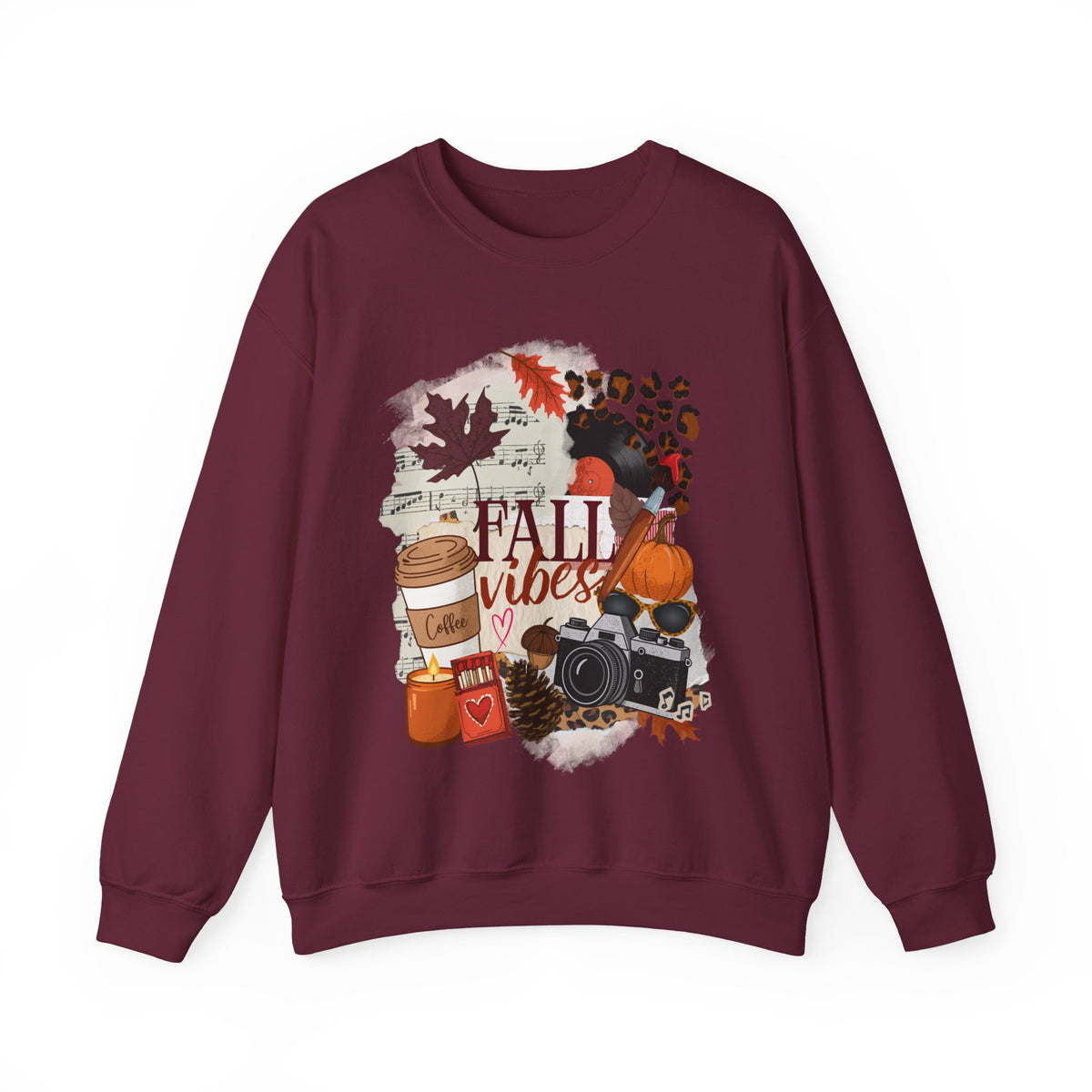 Fall Vibes Creative Girl Single Sided Gildan 18000 Sweatshirt