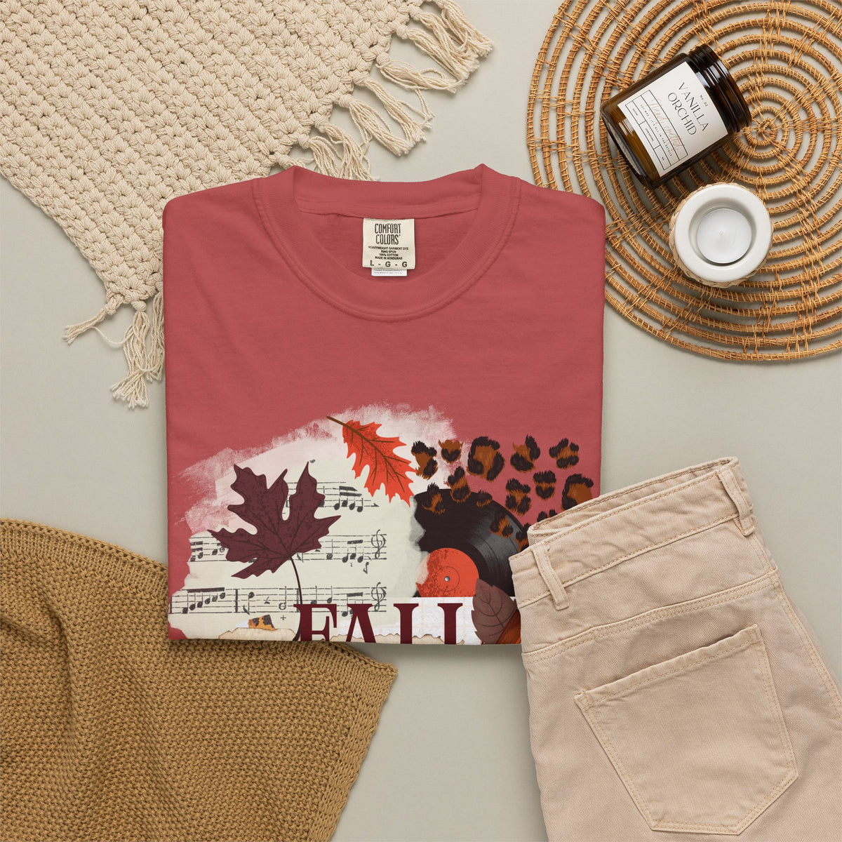 Fall Vibes Creative Girl Single Sided Comfort Colors Tee