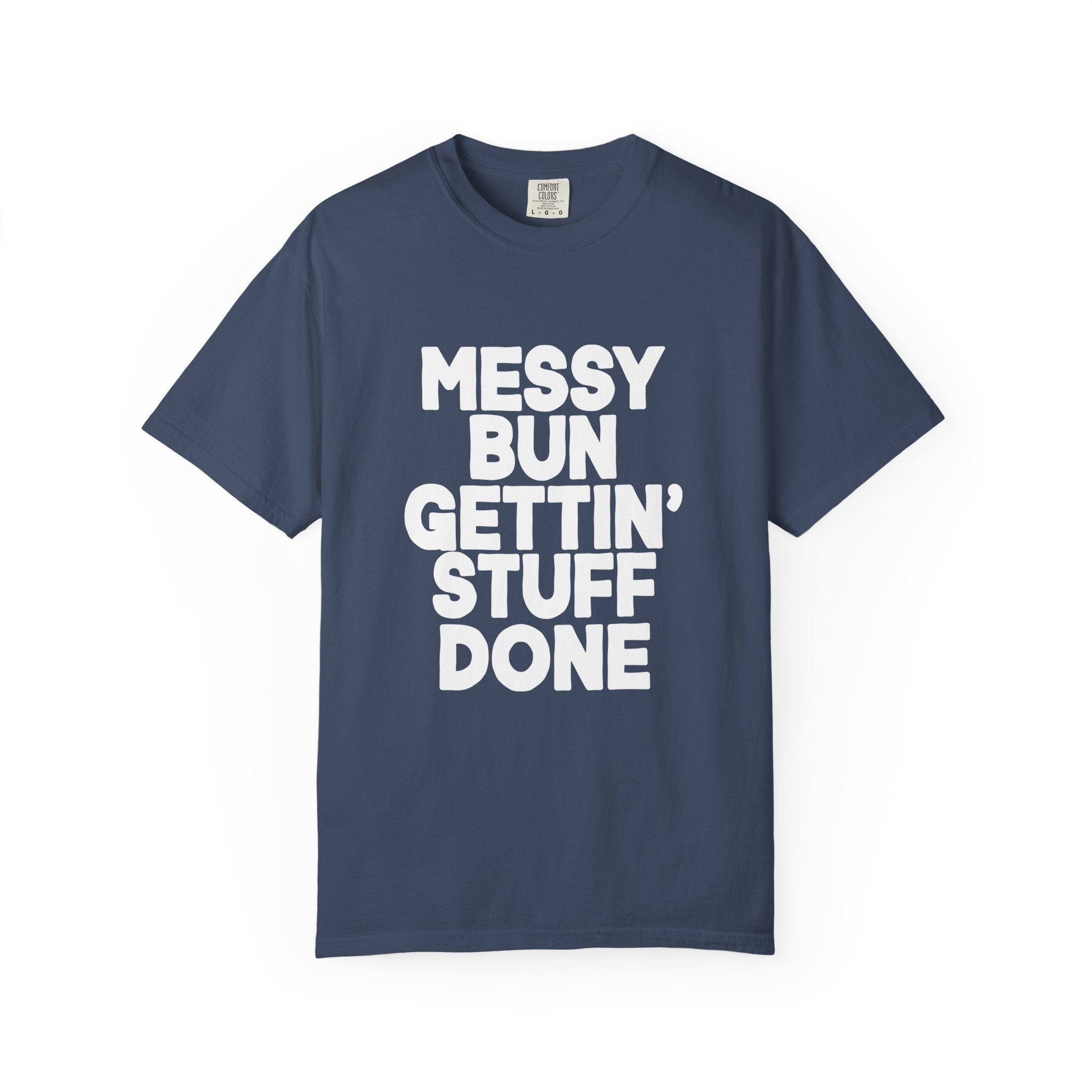 Messy Bun Shirt, Retro Productivity Graphic Tee for Women