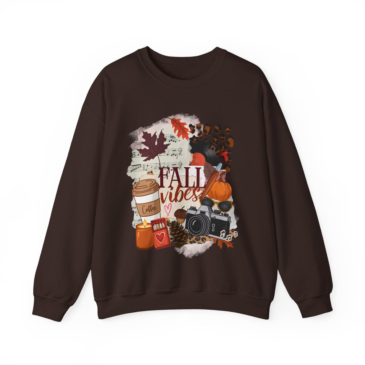 Fall Vibes Creative Girl Single Sided Gildan 18000 Sweatshirt