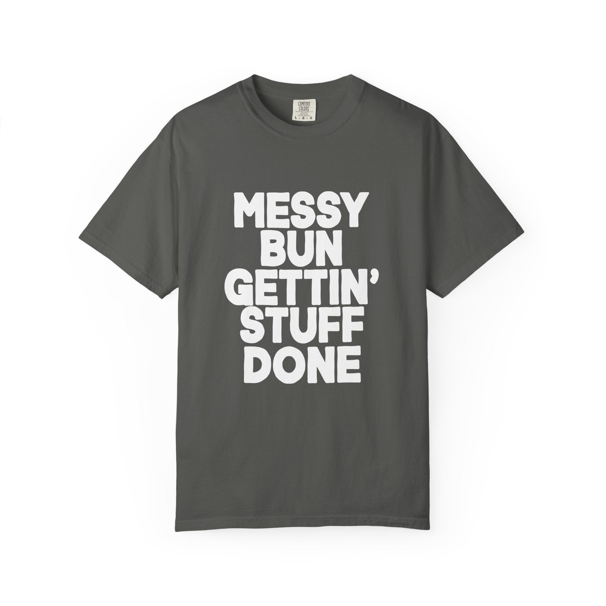 Messy Bun Shirt, Retro Productivity Graphic Tee for Women