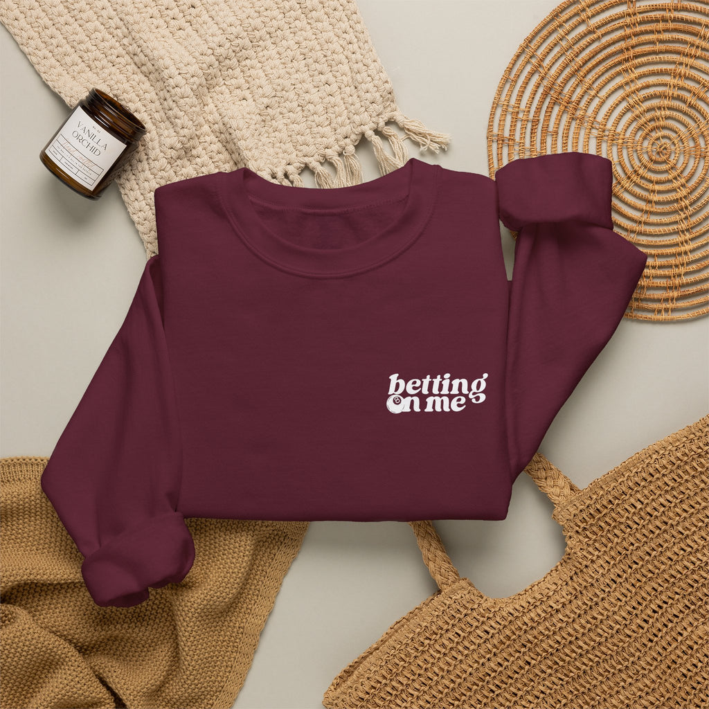 Betting on Me Magic 8 Ball Gildan 18000 Double Sided Sweatshirt