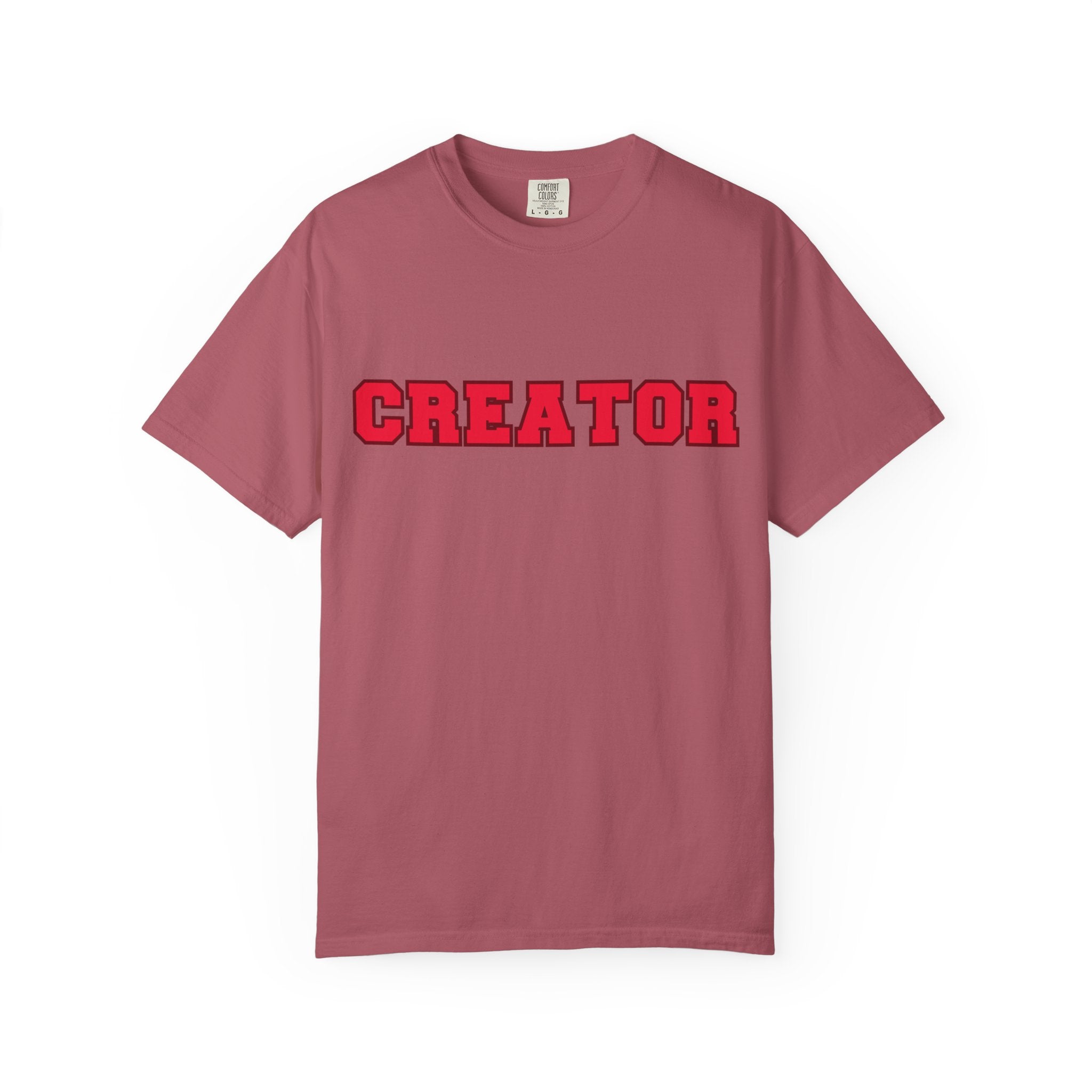 CREATOR Block Varsity Letters, Comfort Colors Tee
