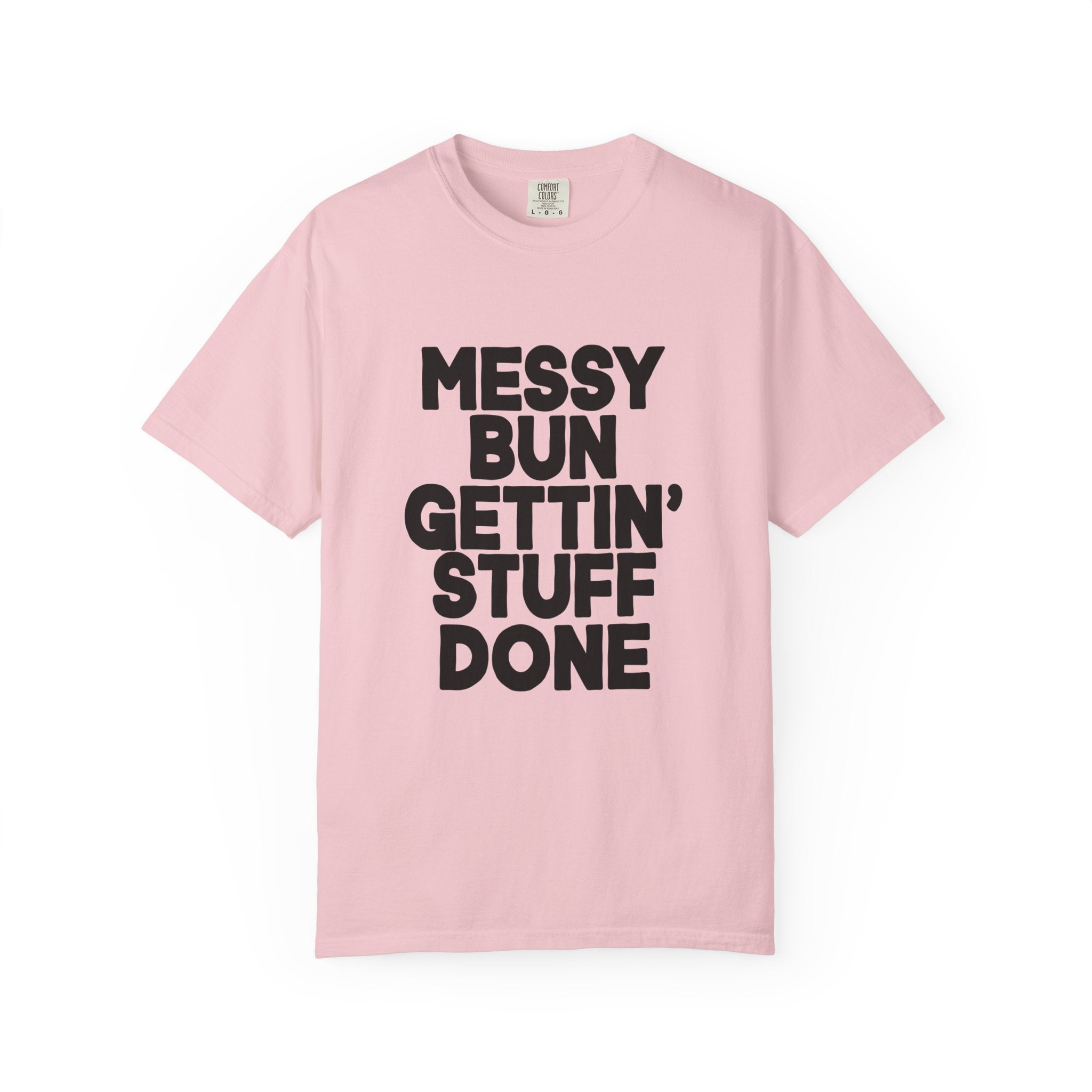 Messy Bun Shirt, Retro Productivity Graphic Tee for Women