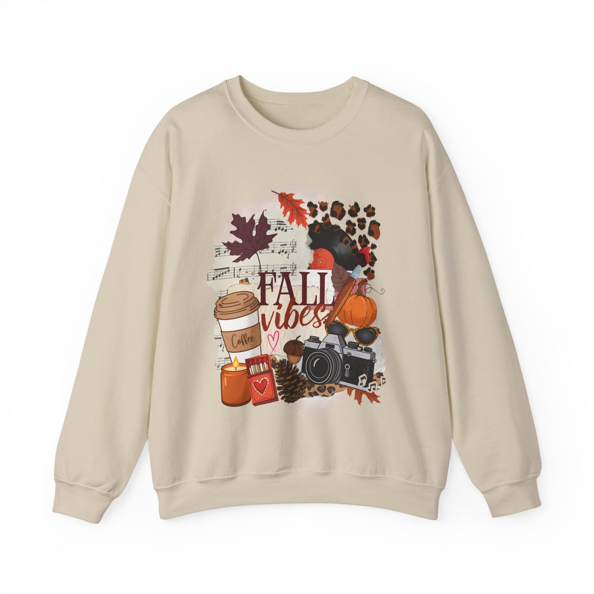 Fall Vibes Creative Girl Single Sided Gildan 18000 Sweatshirt