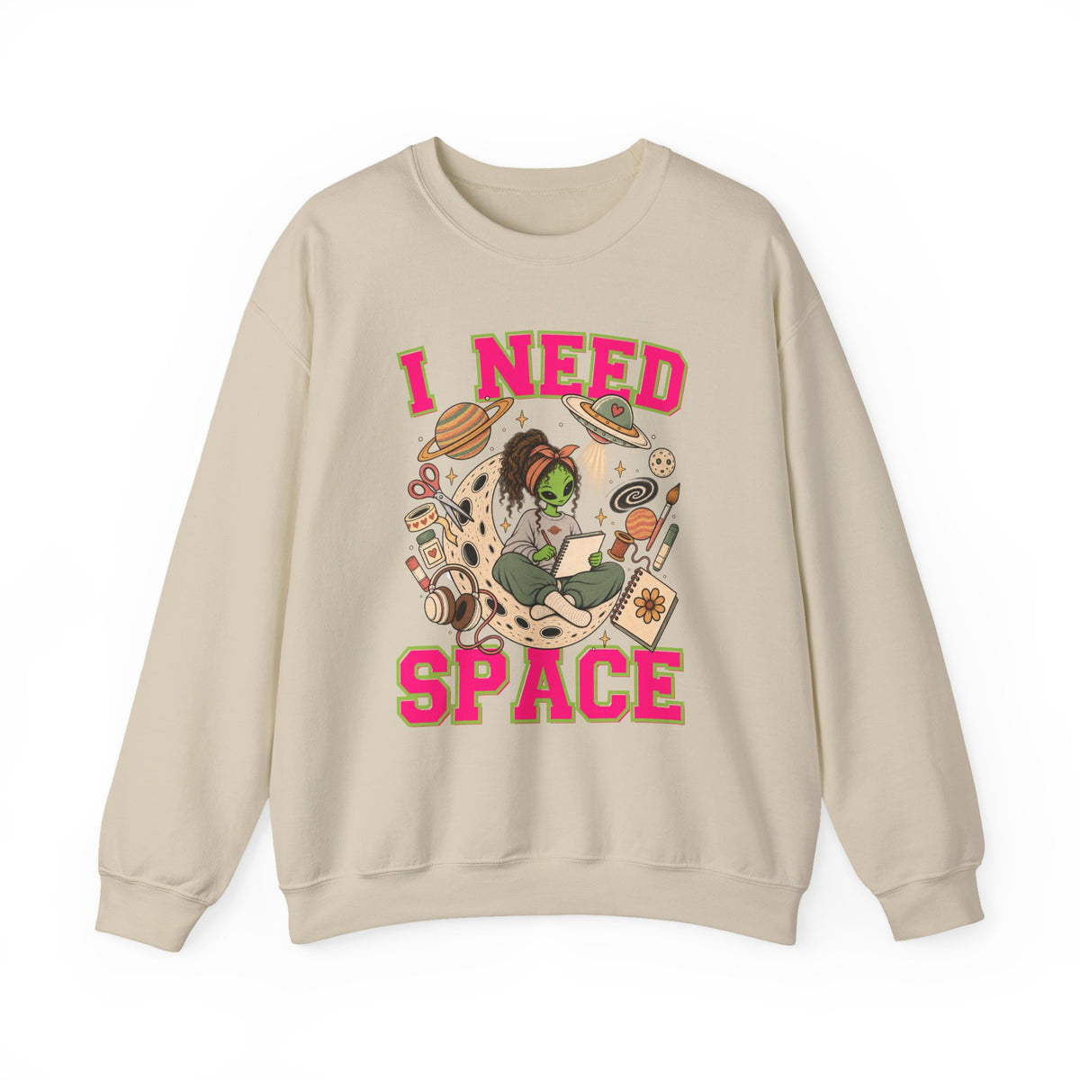 I Need Space Gildan Single Sided Sweatshirt