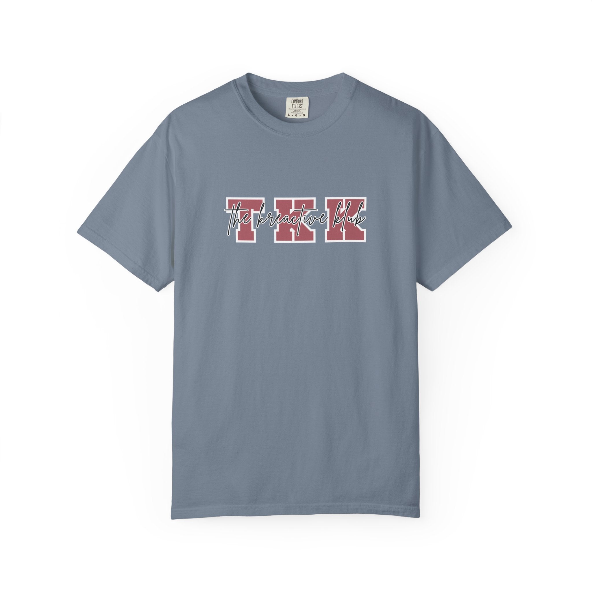 TKK Block Initials (Pink & White) Comfort Colors  Single Sided Tee
