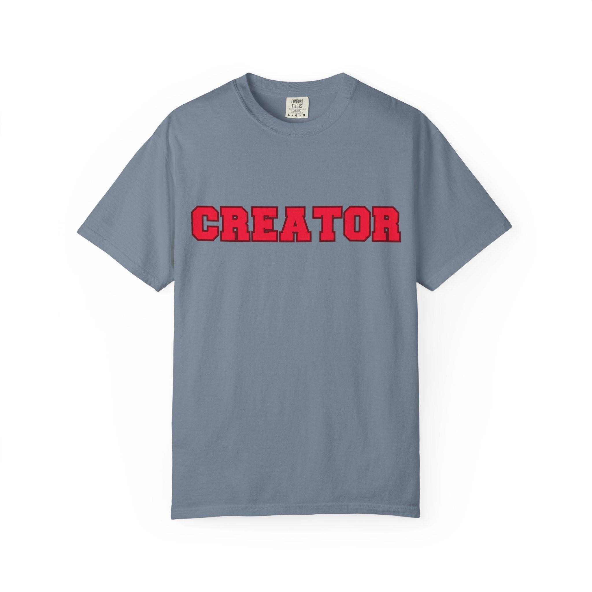 CREATOR Block Varsity Letters, Comfort Colors Tee