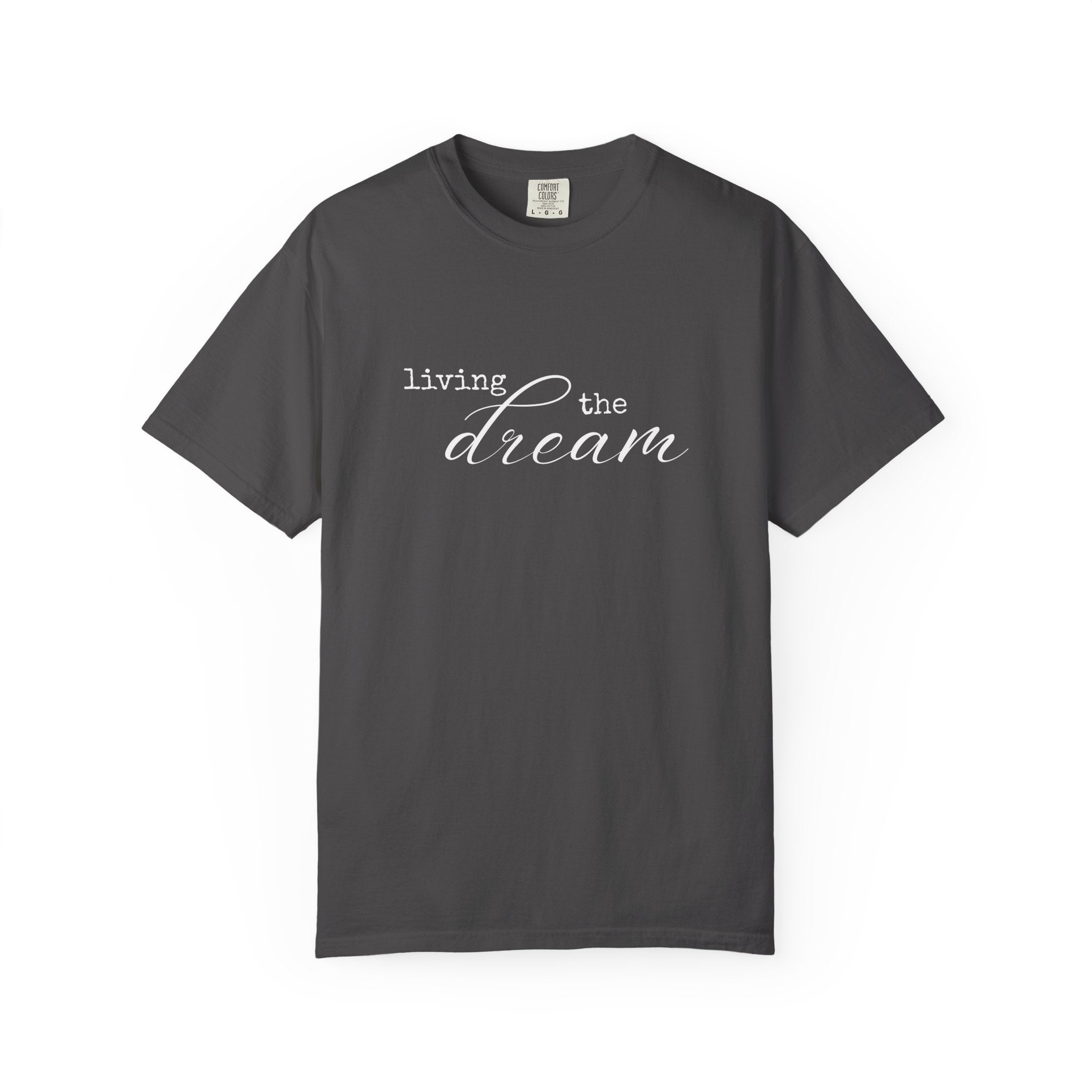 Living the Dream Shirt Comfort Colors, Vintage Aesthetic Graphic Tee, Soft Cotton Business Owner Quote T-Shirt, Unisex Chill Vibes Top