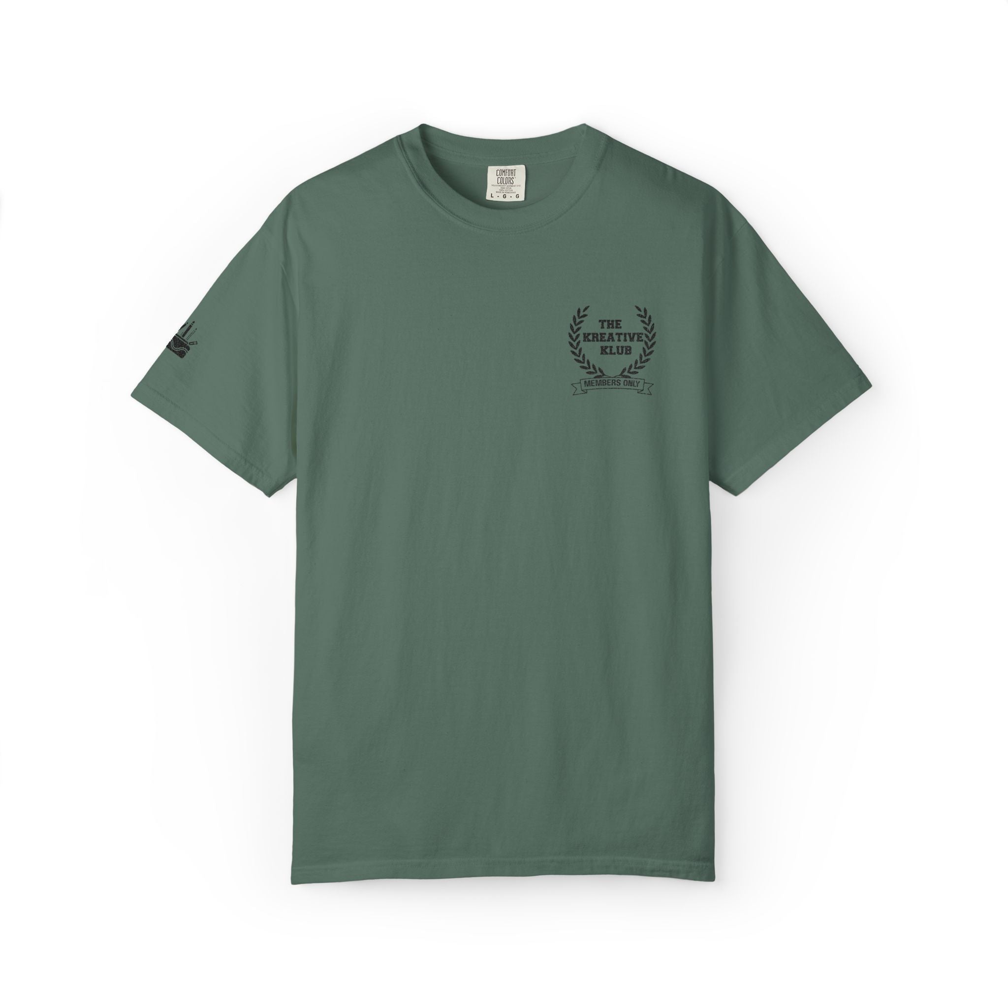 The Kreative Klub Members Only Embroidered (with sleeve) Comfort Colors Single Sided Tee